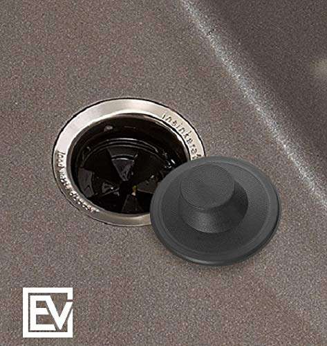 Essential Values Garbage Disposal Stopper - Rubber Sink Stopper - Drain Plug Kitchen Sink - Black Plastic Cover Cap Compatible with Kohler Insinkerator Waste King & Others - Image 3