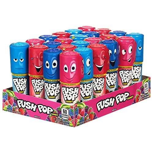 Push Pop Candy Variety Pack, Bulk Individually Wrapped for Party Favors, 24 Count Variety Lollipops, Fun Push Pop Lollipop Gift Baskets, Goodie Bags, Candy Gifts, Birthdays Kids Party Favors - Image 5