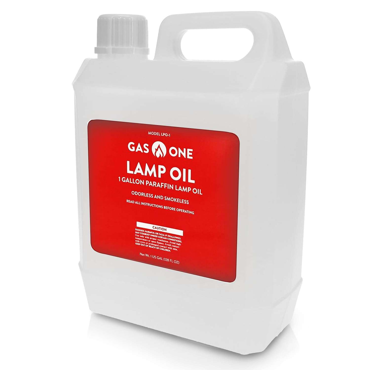 GasOne Liquid Paraffin Lamp Oil – 1 Gallon (128oz) Clear – Odorless, Smokeless Indoor Outdoor Fuel for Lanterns, Lamps, and Torches – Safe Packaging - Image 1