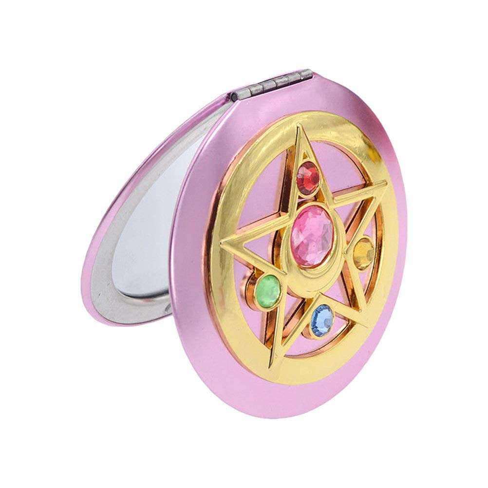 SHOWLOUE Makeup Compact Mirrors, Personal Makeup Mirror Portable Travel Handheld Foldable Double Sided Mirror - Image 3