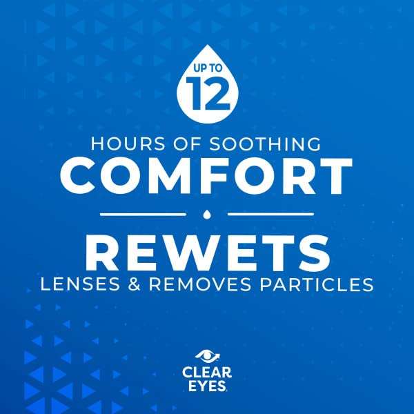 Clear Eyes Contact Lens Relief Soothing Eye Drops 0.50 oz (0.5 Fl Oz (Pack of 4)) - Image 4