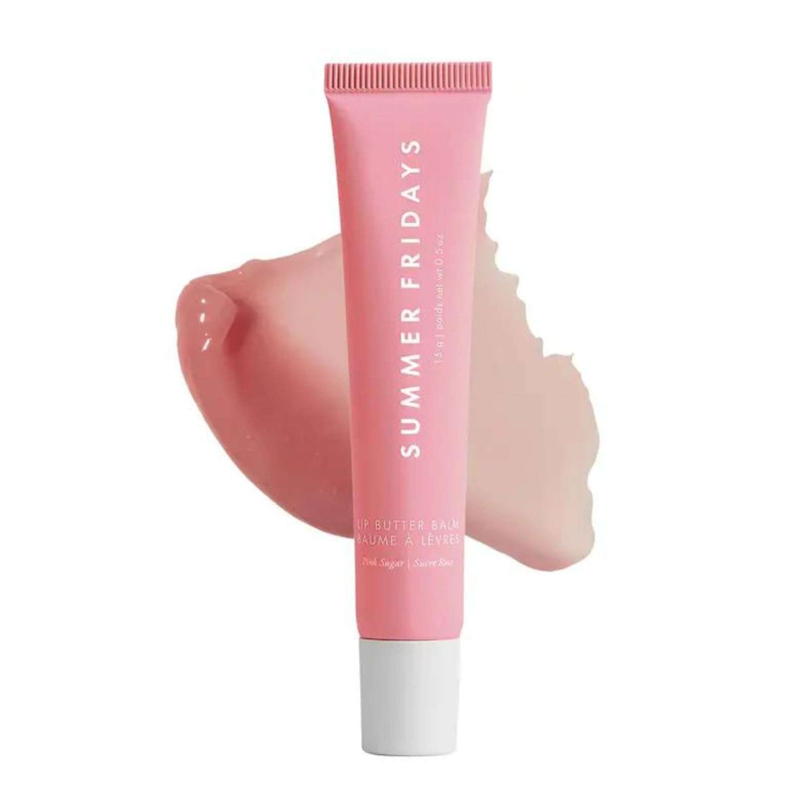 Summer Fridays Tinted Lip Butter Balm - Conditioning Vegan Lip Balm for Instant Moisture, Shine & Hydration - Sheer-Tinted, Soothing Skincare - Pink Sugar (.5 Oz) - Image 1