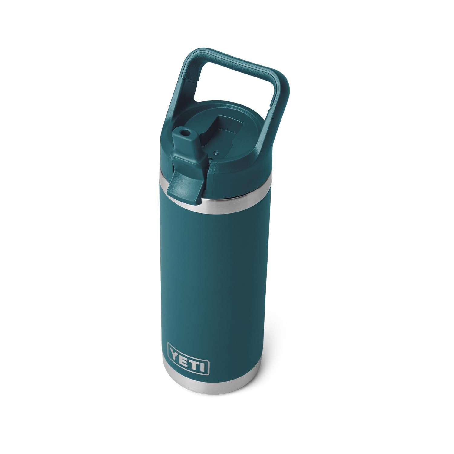 YETI Rambler 18 oz Bottle, Vacuum Insulated, Stainless Steel with Color Matching Straw Cap, Agave Teal - Image 1