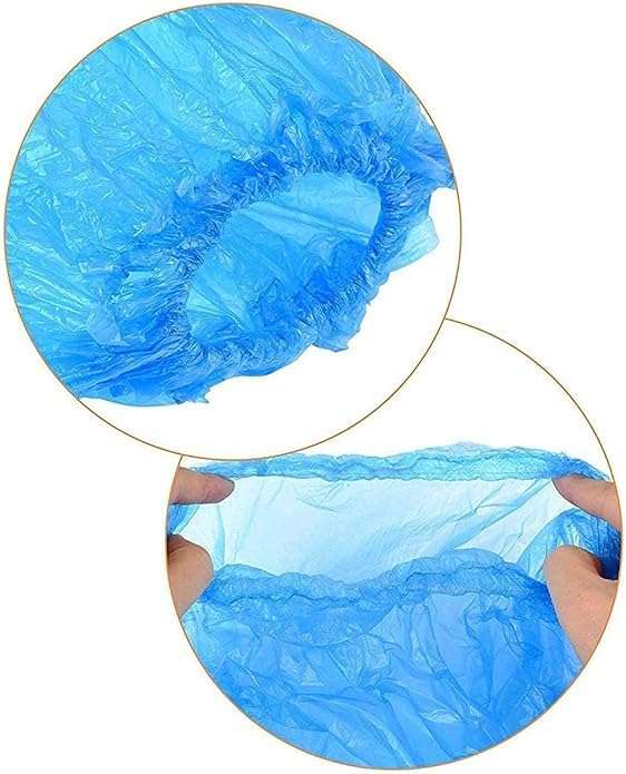 IwIeIaIrI Disposable Shoe Covers 60 Pack (30 Pairs) Blue Rain Shoes and Boots Cover Plastic Long Shoe Cover Clear Waterproof Anti-Slip Overshoe for Women Men Water Boots Cover Rainy Day Use Cover - Image 3