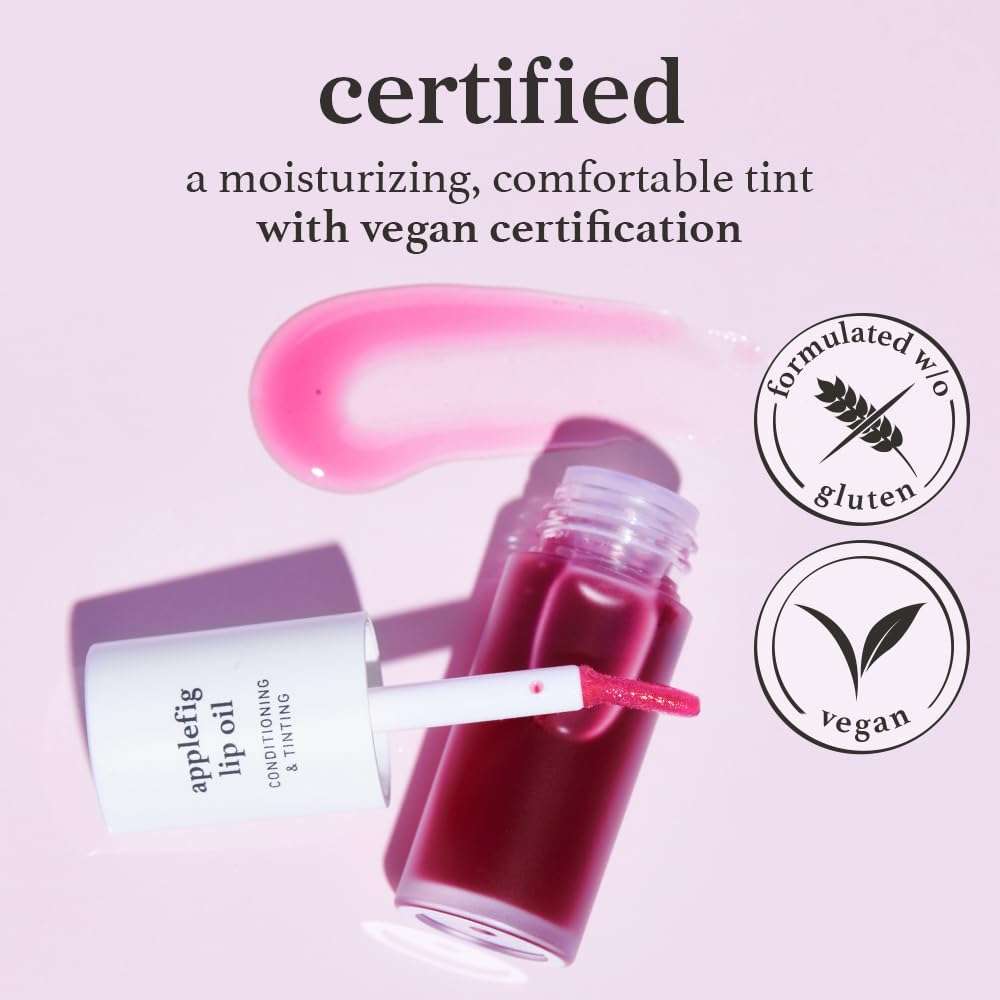 NOONI Korean Lip Oil - Applefig | Long-Lasting, Moisturizing, Plumping, Revitalizing for Dry Lips, Waterproof, No Peel Off, Hydrating, Nourishing Crystal Clear, 0.12 FL Oz - Image 3