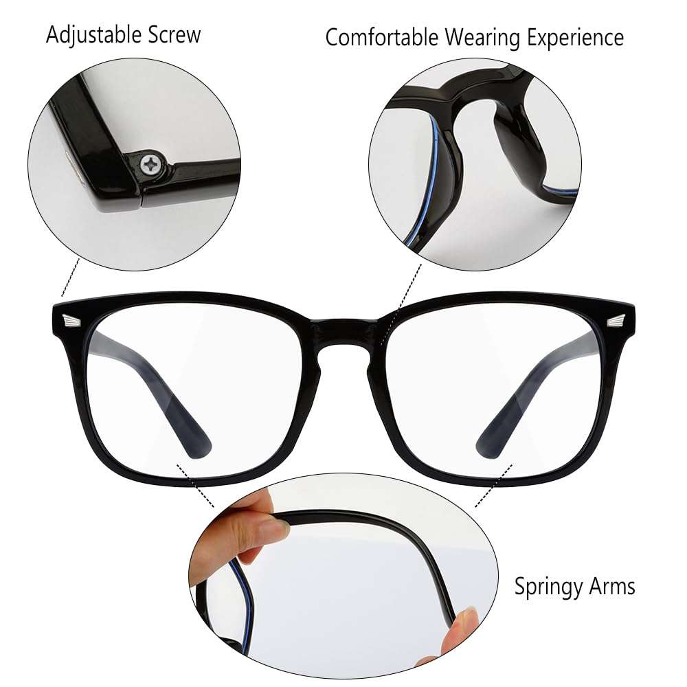 Yekepal Blue Light Blocking Glasses, 2 Pack Blue Light Glasses Men, Blue Light Glasses Women Eyeglasses Bluelight Eyestrain - Image 3