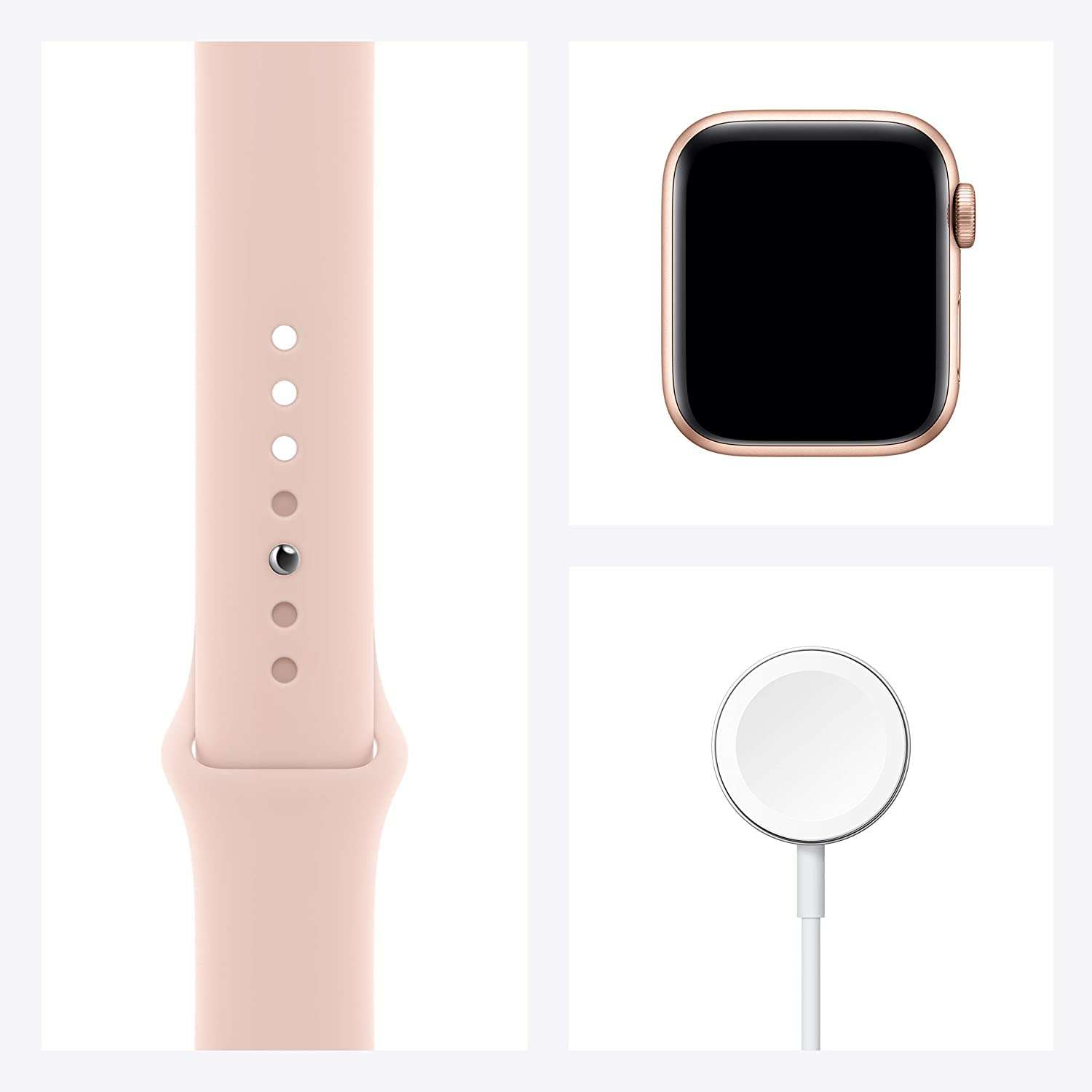 Apple Watch SE (GPS + Cellular, 40mm) - Gold Aluminum Case with Pink Sand Sport Band (Renewed) - Image 6