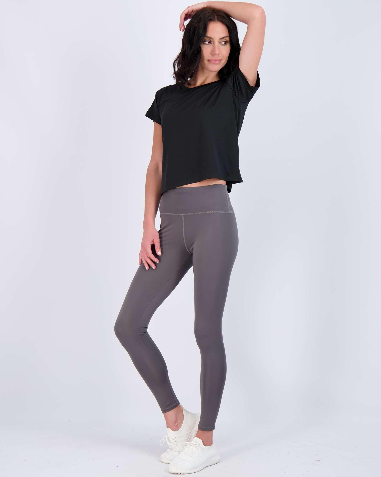Real Essentials 5 Pack: Women's Dry Fit Crop Top - Short Sleeve Crew Neck Stretch Athletic Tee (Available in Plus Size) - Image 4