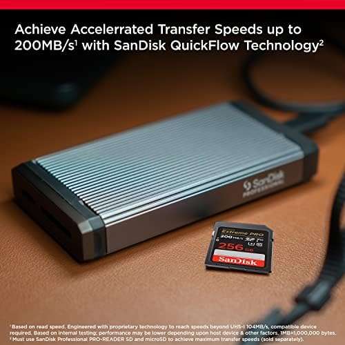 SanDisk 256GB Extreme PRO SDXC UHS-I Memory Card - C10, U3, V30, 4K UHD, SD Card - SDSDXXD-256G-GN4IN, Dark gray/Black - Image 2