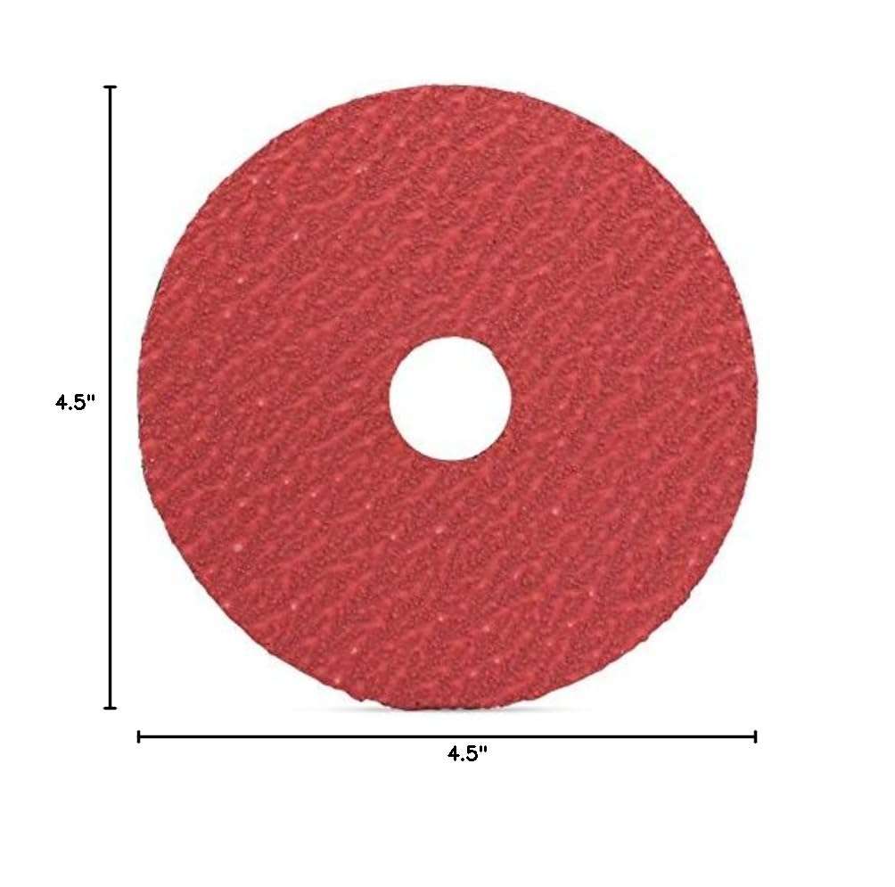 BHA Ceramic Resin Fiber Sanding and Grinding Discs, 4.5” x 7/8”, 36 Grit - 25 Pack - Image 4