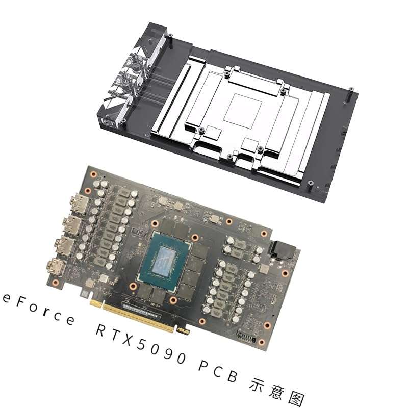 Copper GPU Water Cooling Block GPU Waterblock for MSI RTX5090 RTX5090Ti RTX5080 RTX5080Ti RTX5070 RTX5070Ti RTX5060 RTX5060Ti (for MSI GeForce RTX 5090 D 32G Gaming Trio OC) - Image 3