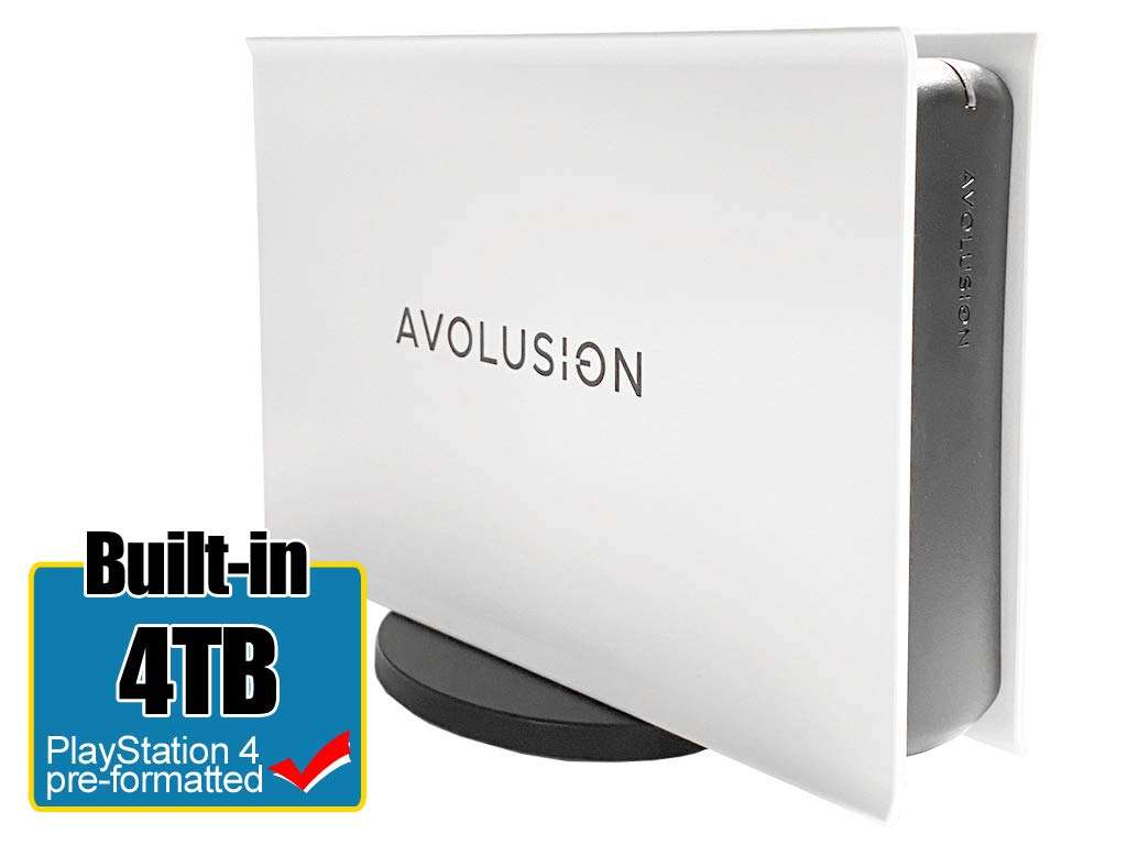 Avolusion PRO-5X Series 4TB USB 3.0 External Gaming Hard Drive for PS4 Original, Slim & Pro (White) (Renewed) - Image 2