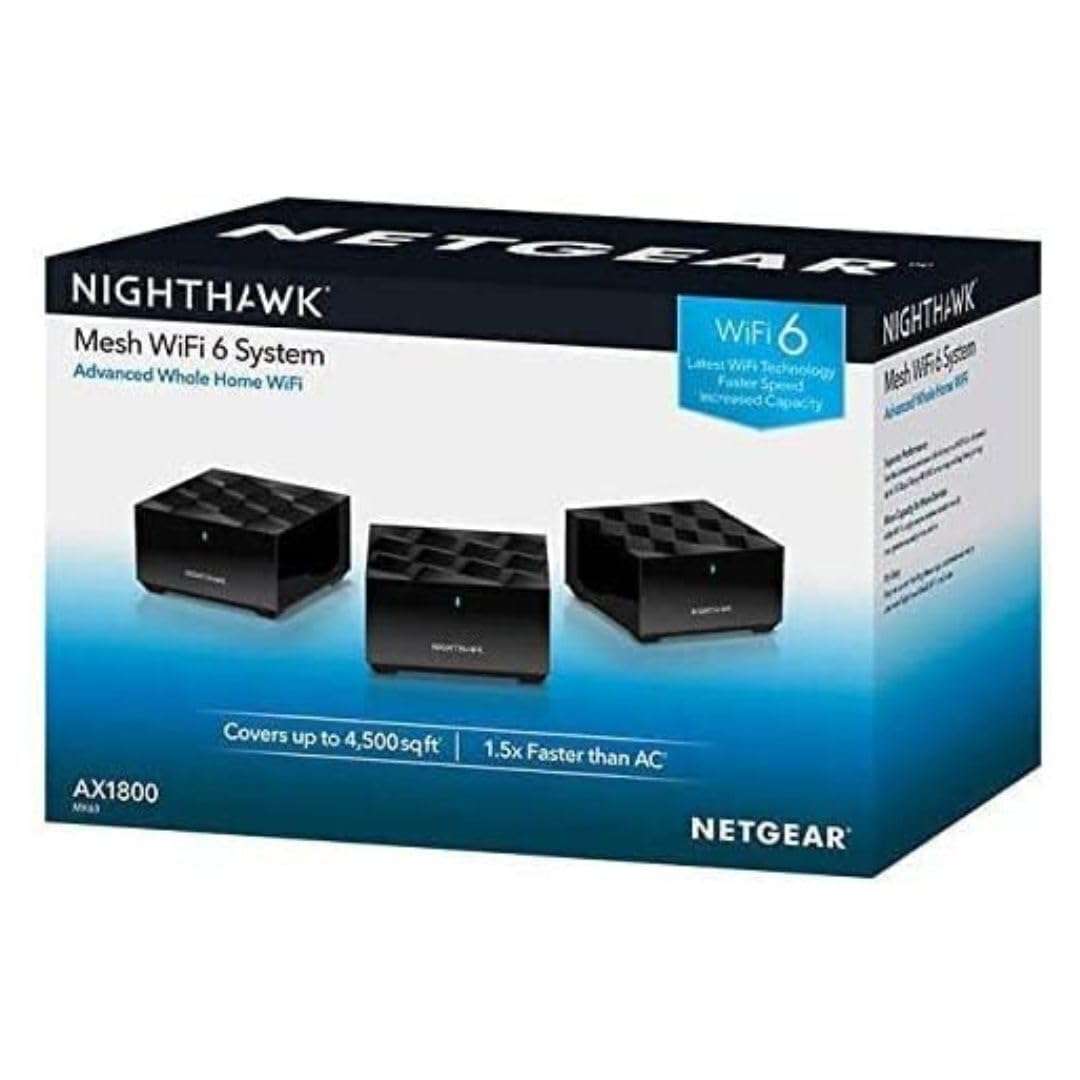 Netgear Nighthawk Whole Home Mesh WiFi 6 System, 3-Pack , BLK (Renewed) - Image 3