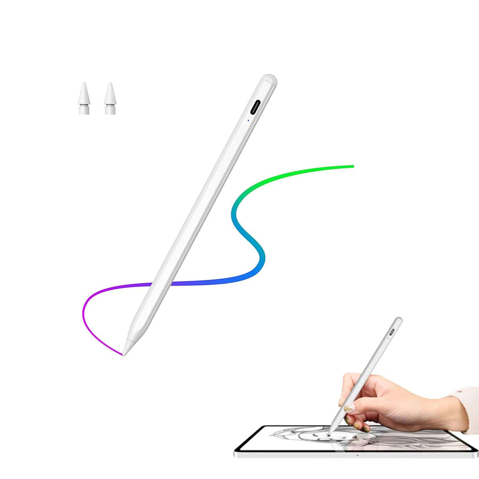 Stylus Pen for ipad with Tilt Sensitive & Palm Rejection, Active Pencil Compatible with Apple iPad Pro 11/12.9 Inch, iPad 6/7/8/9/10th Generation, iPad Air 3rd/4th, iPad Mini 5/6th Gen - Image 8