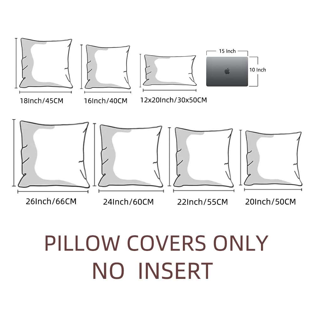 Fancy Homi 4 Packs Neutral Decorative Throw Pillow Covers 18x18 Inch for Living Room Couch Bed Sofa, Rustic Farmhouse Boho Home Decor, Soft Plush Striped Corduroy Square Cushion Case 45x45 cm - Image 8