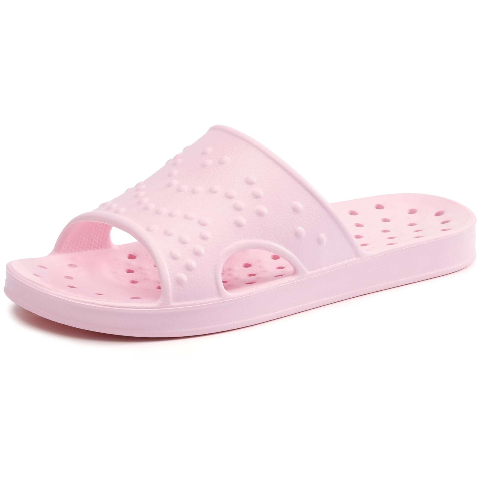 shevalues Shower Shoes for Women Men with Arch Support Quick Drying Pool Slides Lightweight Beach Sandals with Drain Holes - Image 1