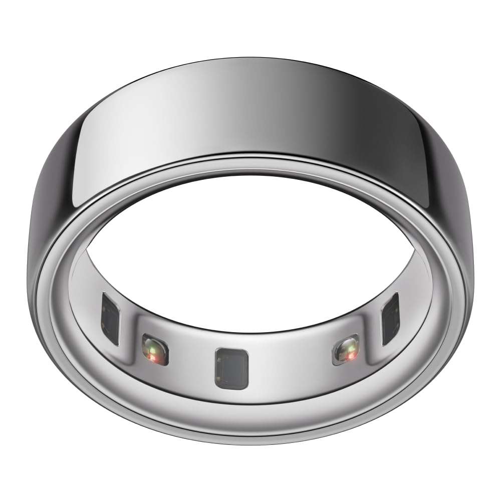 Oura Ring 4 - Silver - Size 4 - Smart Ring - Unique Sizing, Not Standard US Ring Sizes - Size First - Sleep Tracking Wearable - Heart Rate - Fitness Tracker - Up to 8 Days of Battery Life - Image 1