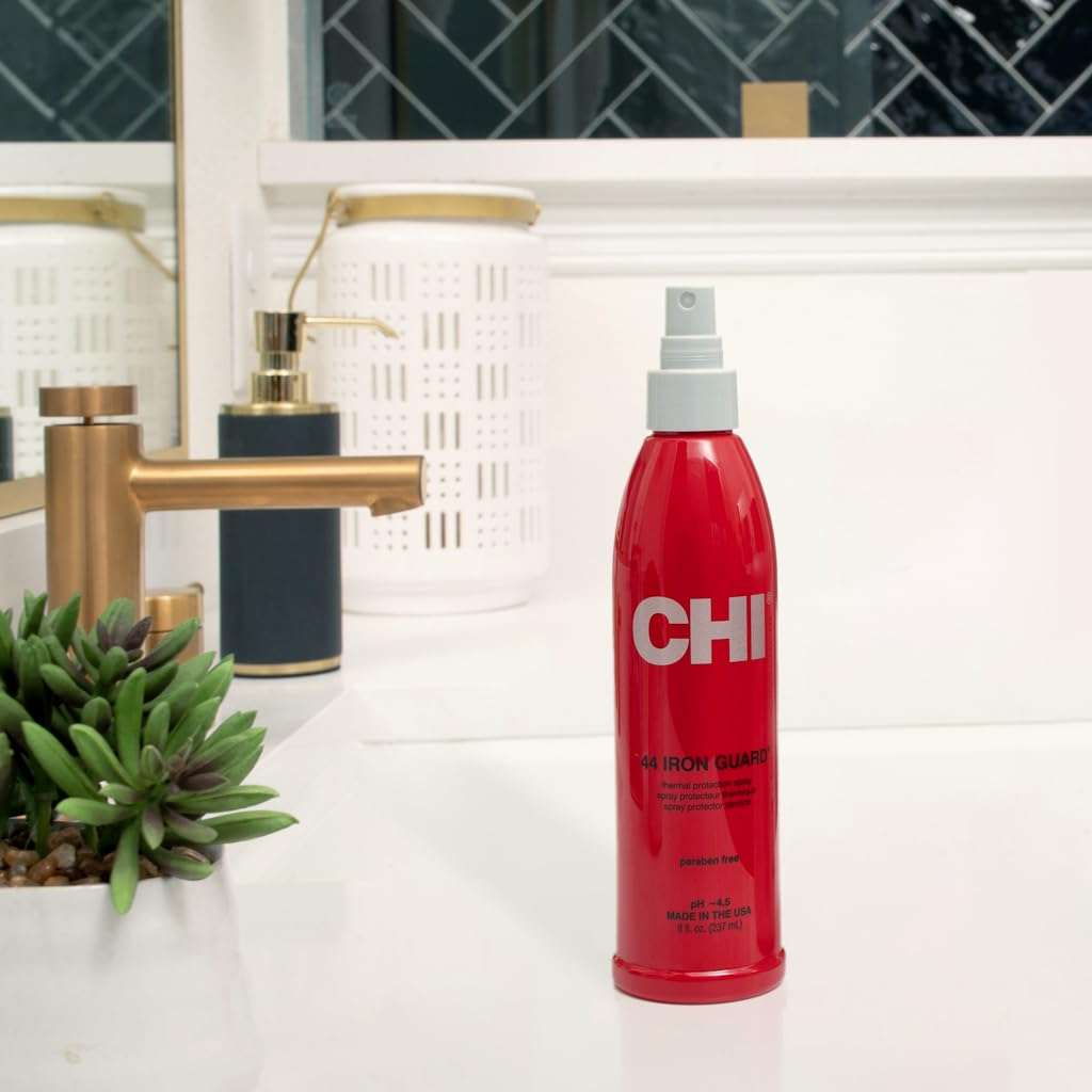 CHI 44 Iron Guard Thermal Protection Spray, Nourishing Formula Helps Resist Heat Damage to Hair & Tame Frizz, Clear, 8 Oz - Image 2
