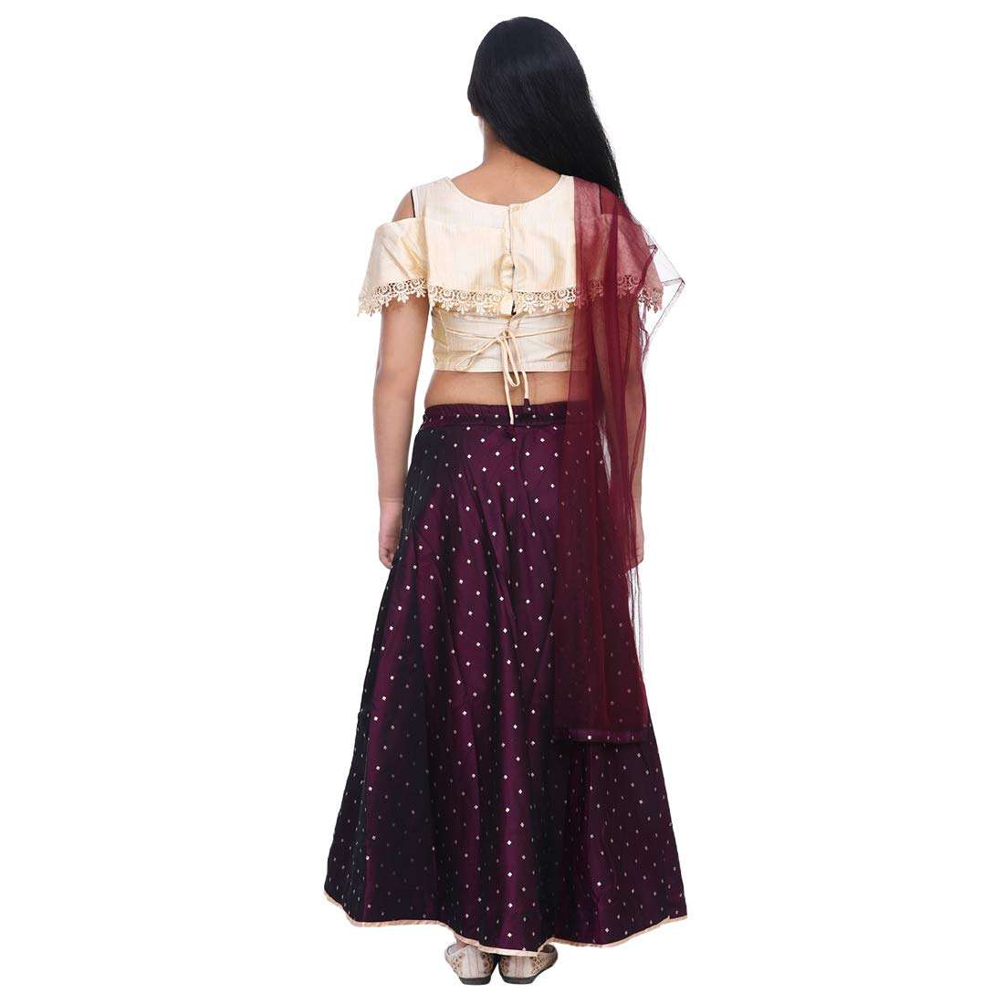ADIVA Girls Indian Ethnic Wear Lehenga Choli for Kids - Image 3