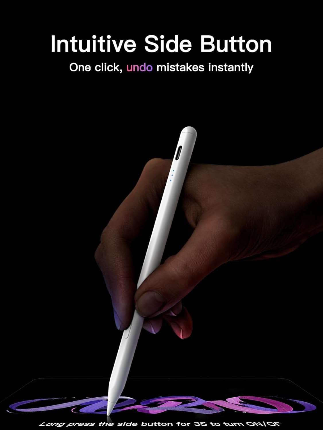 Stylus Pen for ipad 2018-2025, USB-C Fast Charging Pencil, Pixel-Perfect Tilt Sensitivity for iPad 11/10/9/8/7/6/A16, iPad Mini 7/6/5, iPad Air M3/M2 11"/13"/5/4/3, iPad Pro M4 13"/12.9″/11″ - Image 6