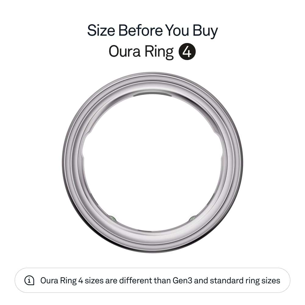 Oura Ring 4 - Silver - Size 4 - Smart Ring - Unique Sizing, Not Standard US Ring Sizes - Size First - Sleep Tracking Wearable - Heart Rate - Fitness Tracker - Up to 8 Days of Battery Life - Image 2