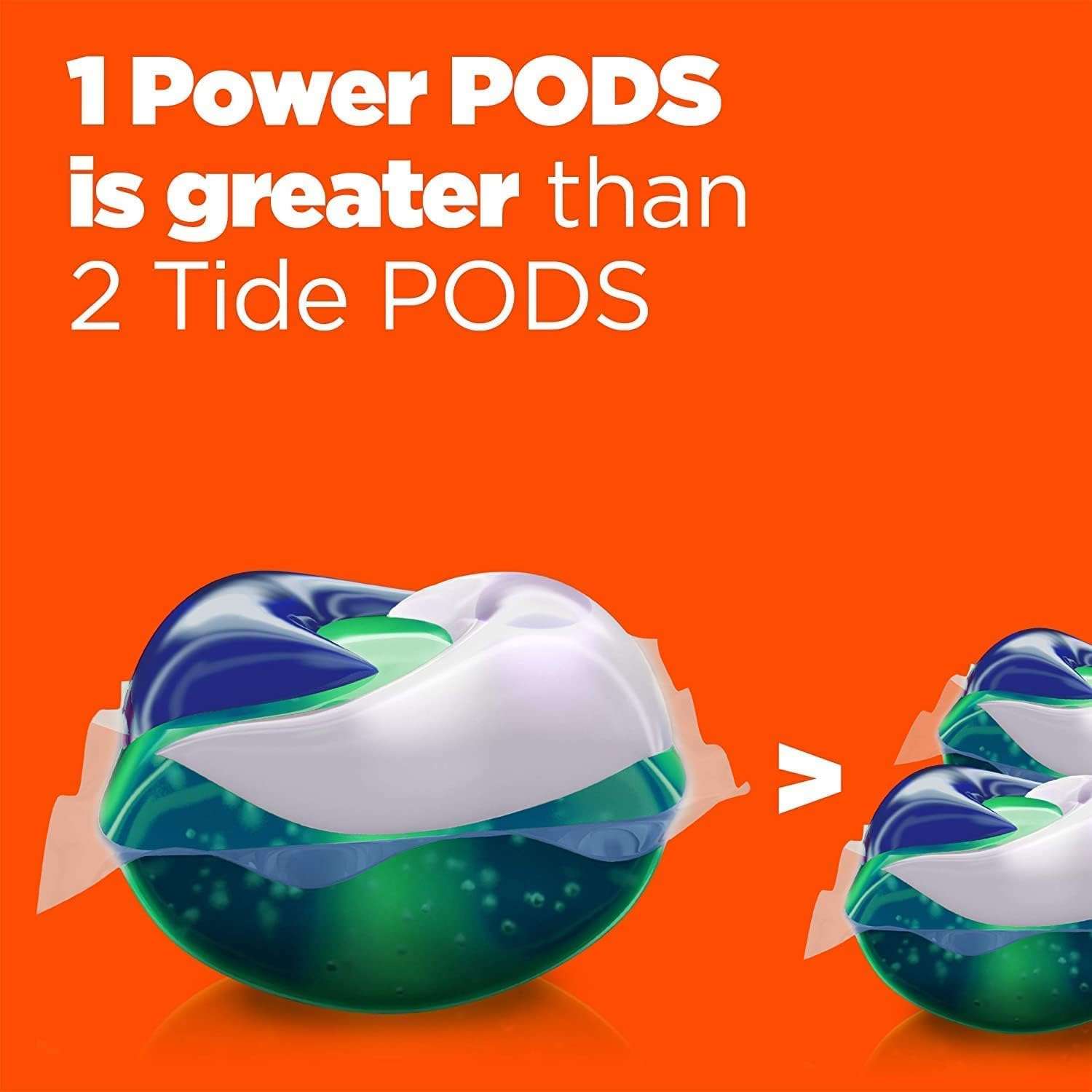 Tide Pods 76 pacs, Heavy Duty 10 X Power Pods, Hygienic Clean High efficiency (he) Laundry Detergent, 3.48kg/7.62 lb/122 oz - Image 4