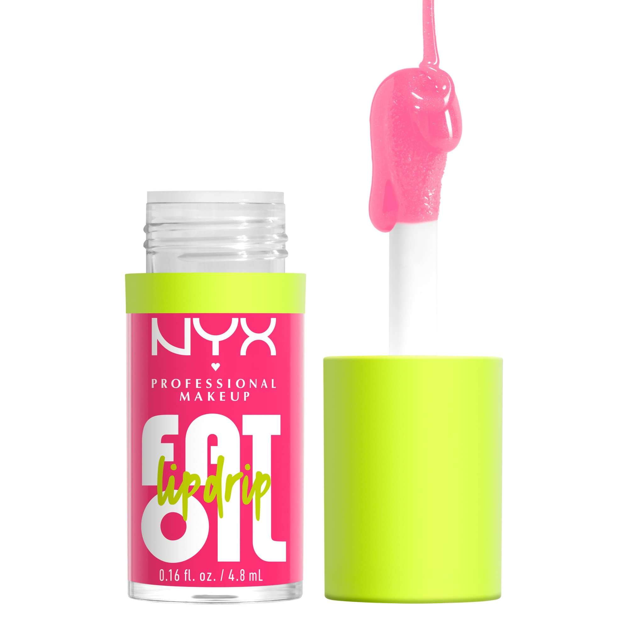 NYX PROFESSIONAL MAKEUP Fat Oil Lip Drip, Moisturizing Lip Oil Gloss, Vegan Tinted Formula, Up to 12 HR Hydration - Missed Call (Sheer Pink) - Image 1