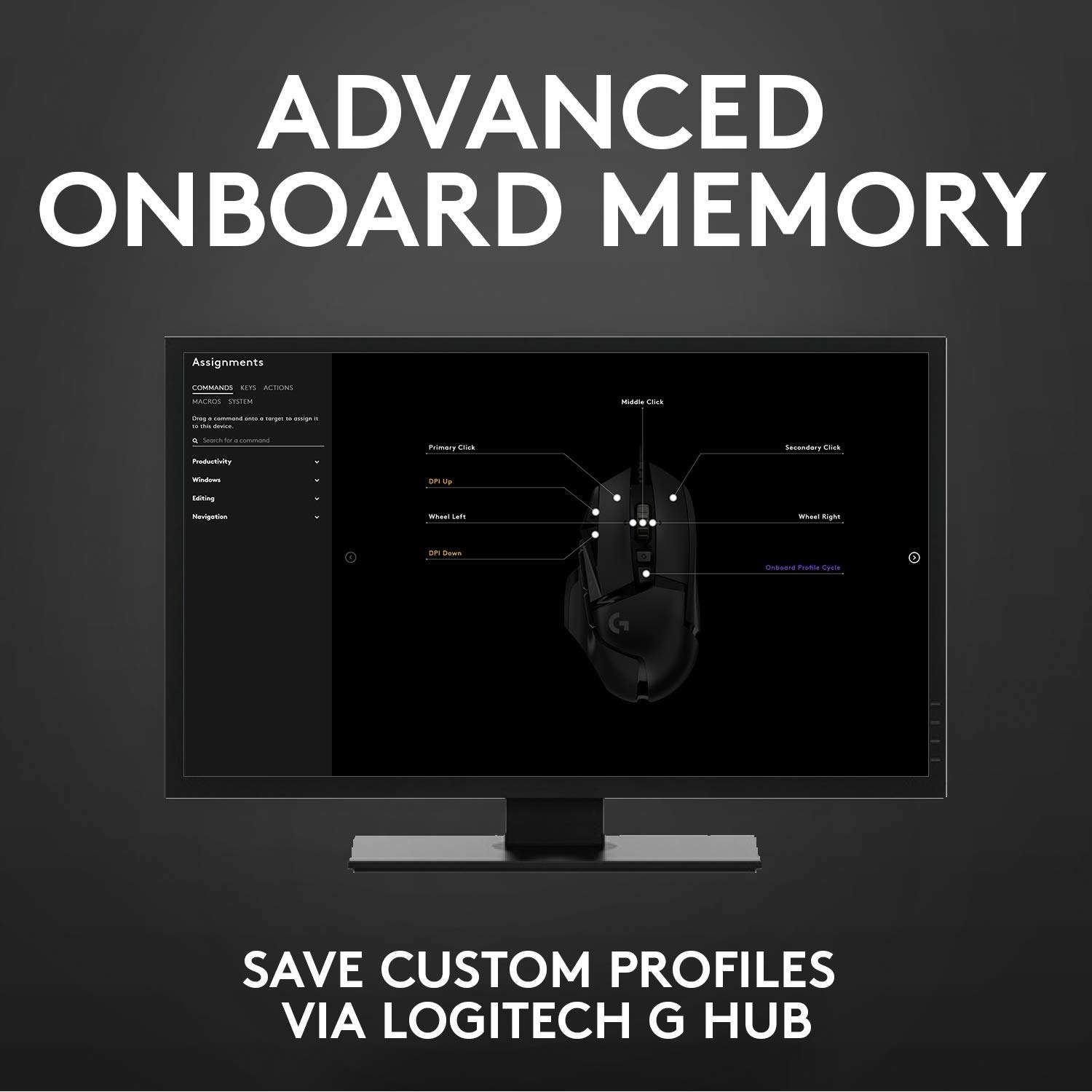 Logitech G502 HERO High Performance Wired Gaming Mouse, HERO 25K Sensor, 25,600 DPI, RGB, Adjustable Weights, 11 Buttons, On-Board Memory, PC/Mac - Image 7