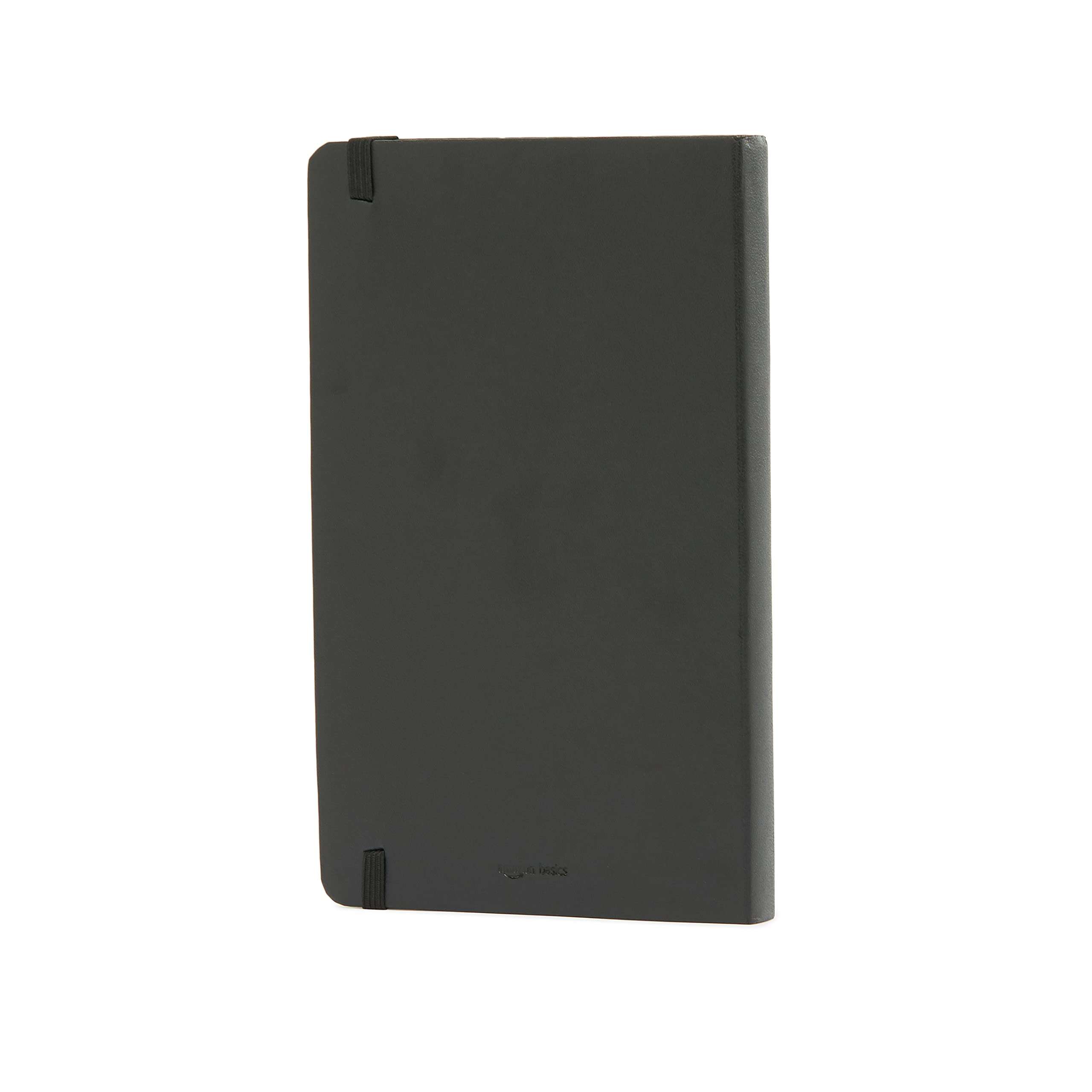 Amazon Basics Classic Lined Notebook, 240 Pages Hardcover, 5 x 8.25-Inch, Black - Image 5
