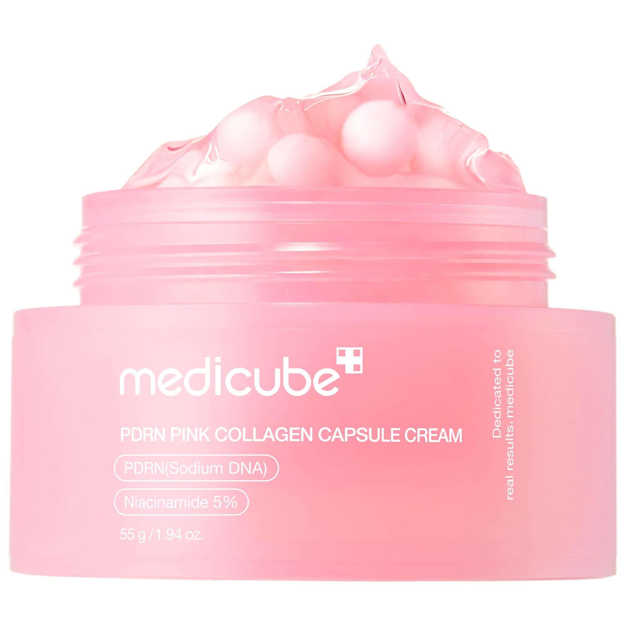 medicube Salmon DNA PDRN Pink Collagen Capsule Cream, Face Moisturizer | Lightweight Moisturizing Cream | PDRN, Niacinamide for Uneven Skin Tone, Glow hydration | Korean Skin Care 1.94 oz - Image 1