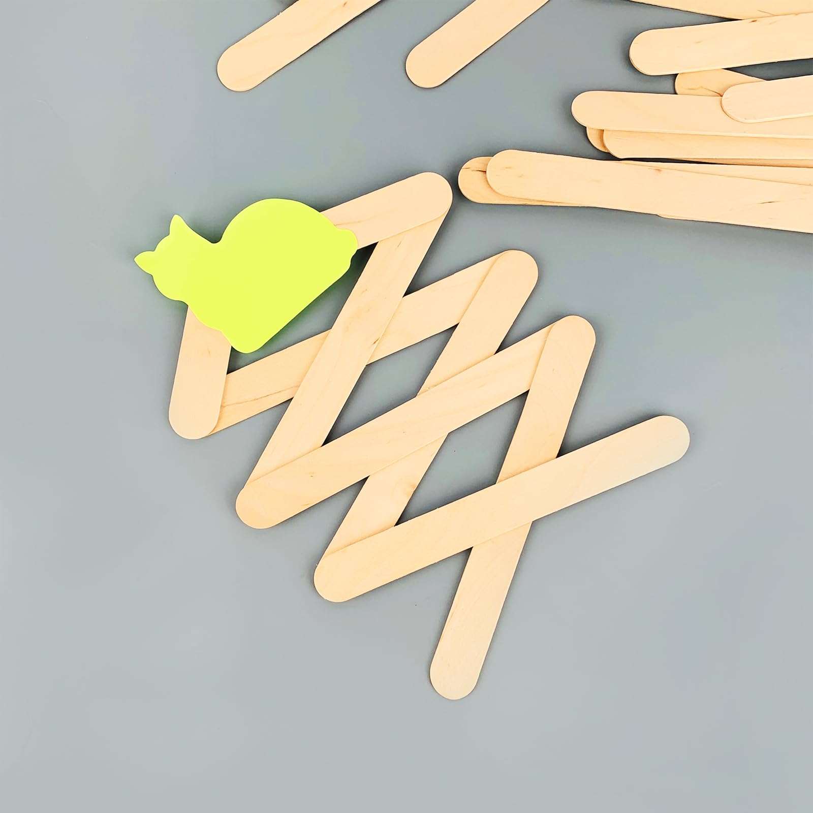 KTOJOY 100Pcs Jumbo Wooden Craft Sticks Popsicle Stick 6” Long x 3/4”Wide Treat Ice Pop for DIY Crafts，Home Art Projects, Classroom Supplies - Image 6