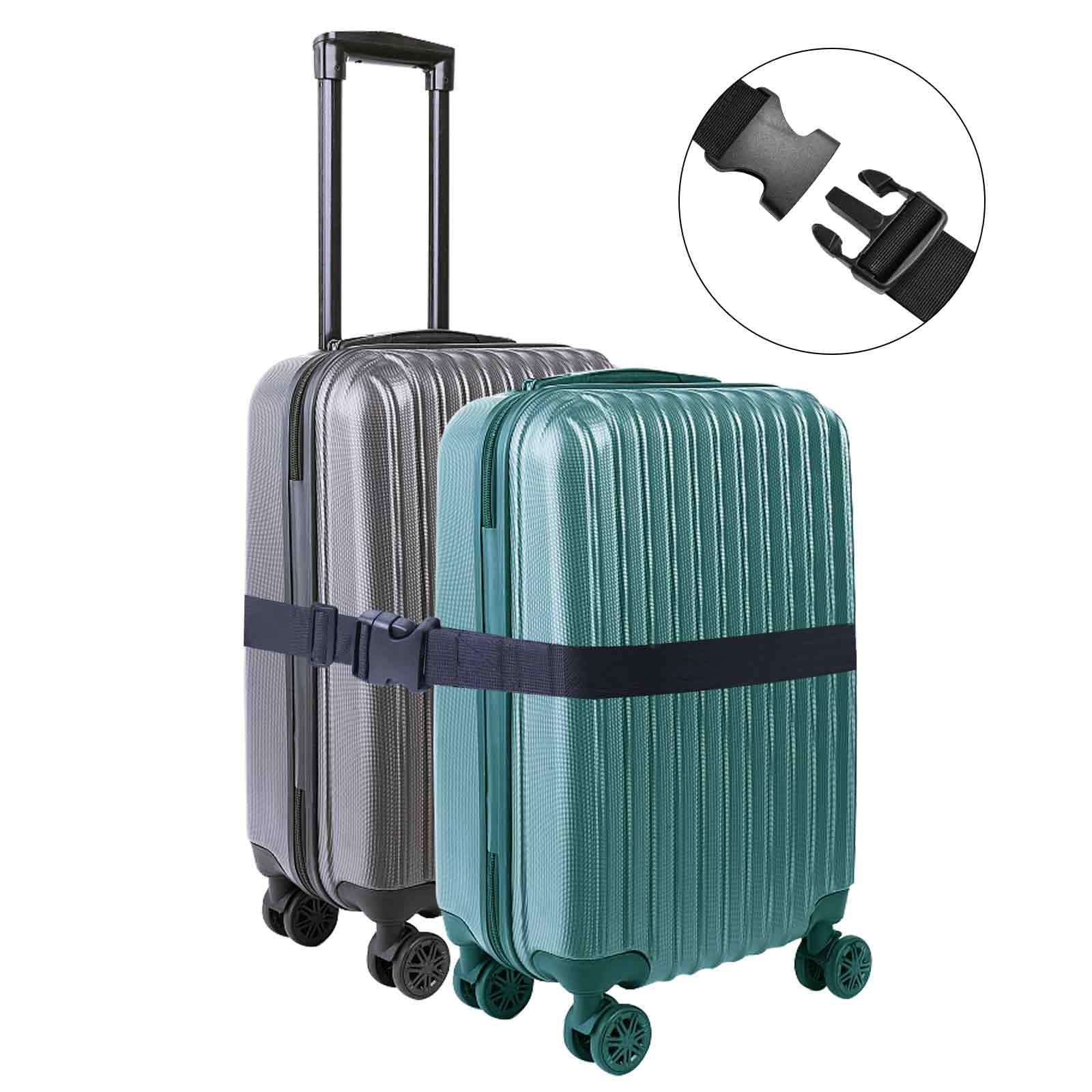 Add a Bag Luggage Strap - Heavy Duty Adjustable Suitcase Belt - Travel Accessory for 3 pcs Luggage Connecting - 3 Pack (Black) - Image 4