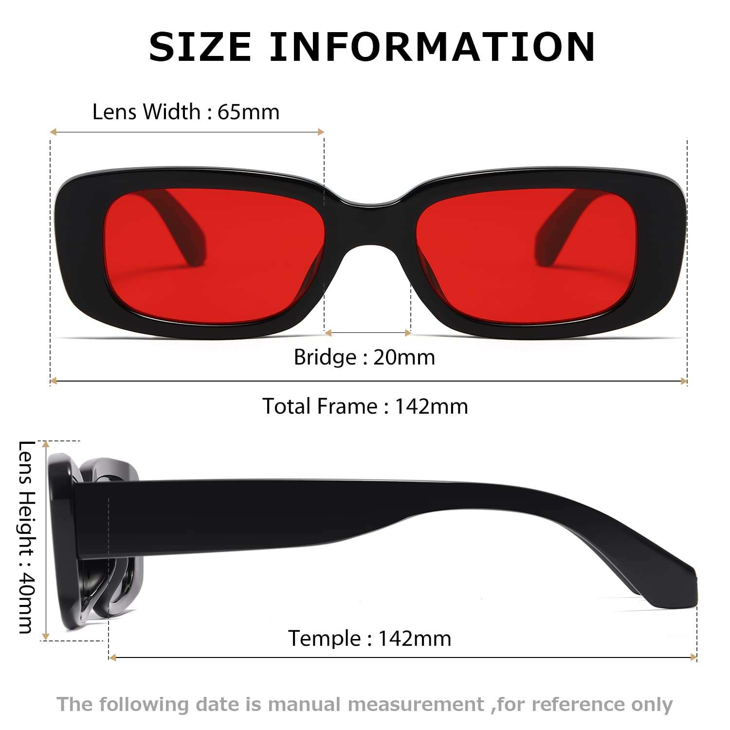 kimorn Rectangle Sunglasses for Women Men Trendy Retro Fashion Sun Glasses 90’s Vintage UV 400 Protection Square Frame K1200 - Image 5