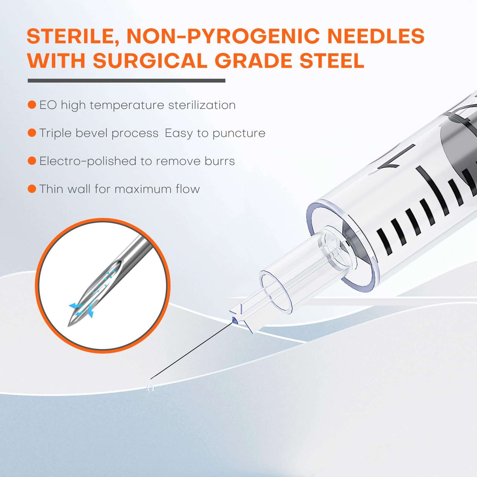 Insulin Syringe U-100 | 1cc with 31G 5/16" (8mm) Needle, Pack of 100 - Image 4