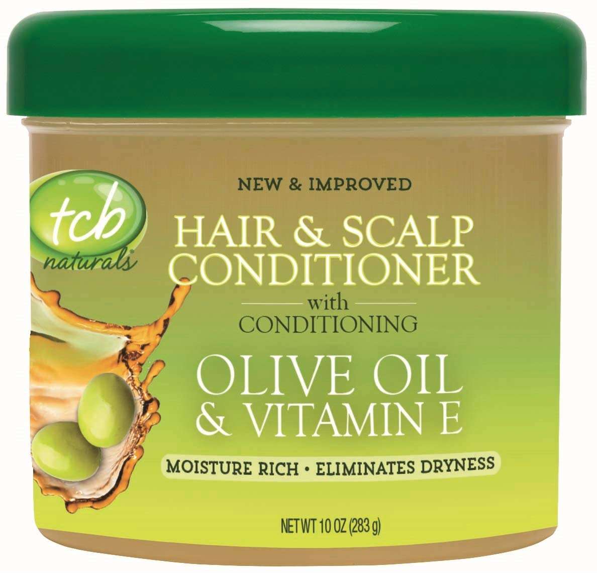 Tcb Naturals Hair & Scalp Conditioner Olive Oil 10oz. Jar (3 Pack) - Image 1