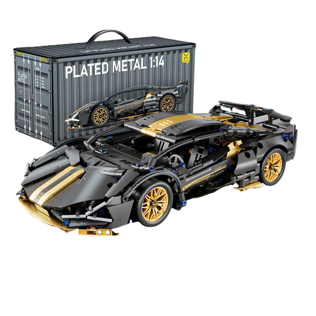 Chodia Sport Race Car Building Block Sets for Adults,Black Technical Racing Supercar Toys Kits Collectible 1:14 MOC Model Construction Birthday Gifts for Boys Men Teens Age 8+, 8-12 12-16,14+ - Image 1