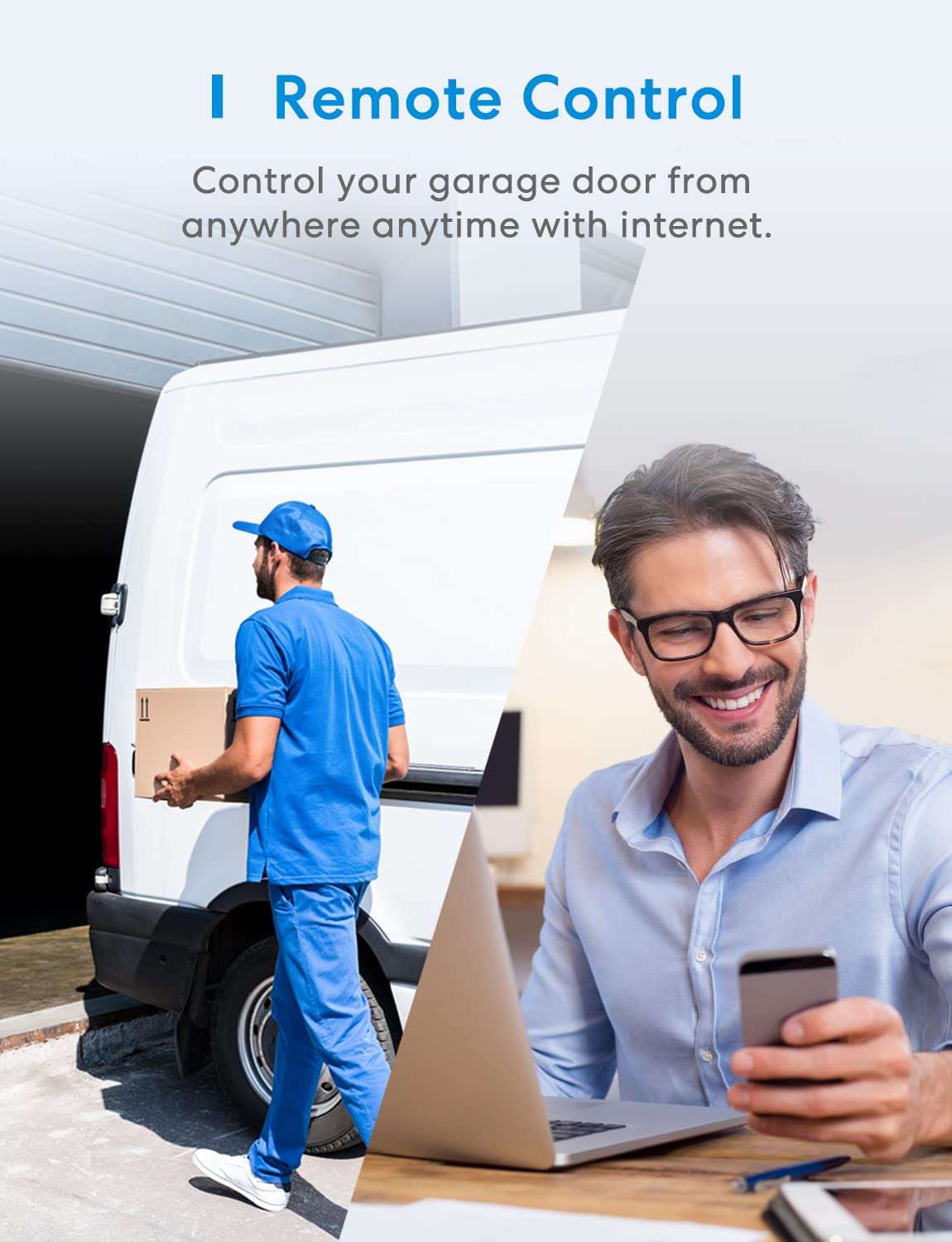meross Smart Garage Door Opener Remote, Compatible with Apple HomeKit, Amazon Alexa, Google Assistant, CarPlay and SmartThings, No Hub Required - Image 2