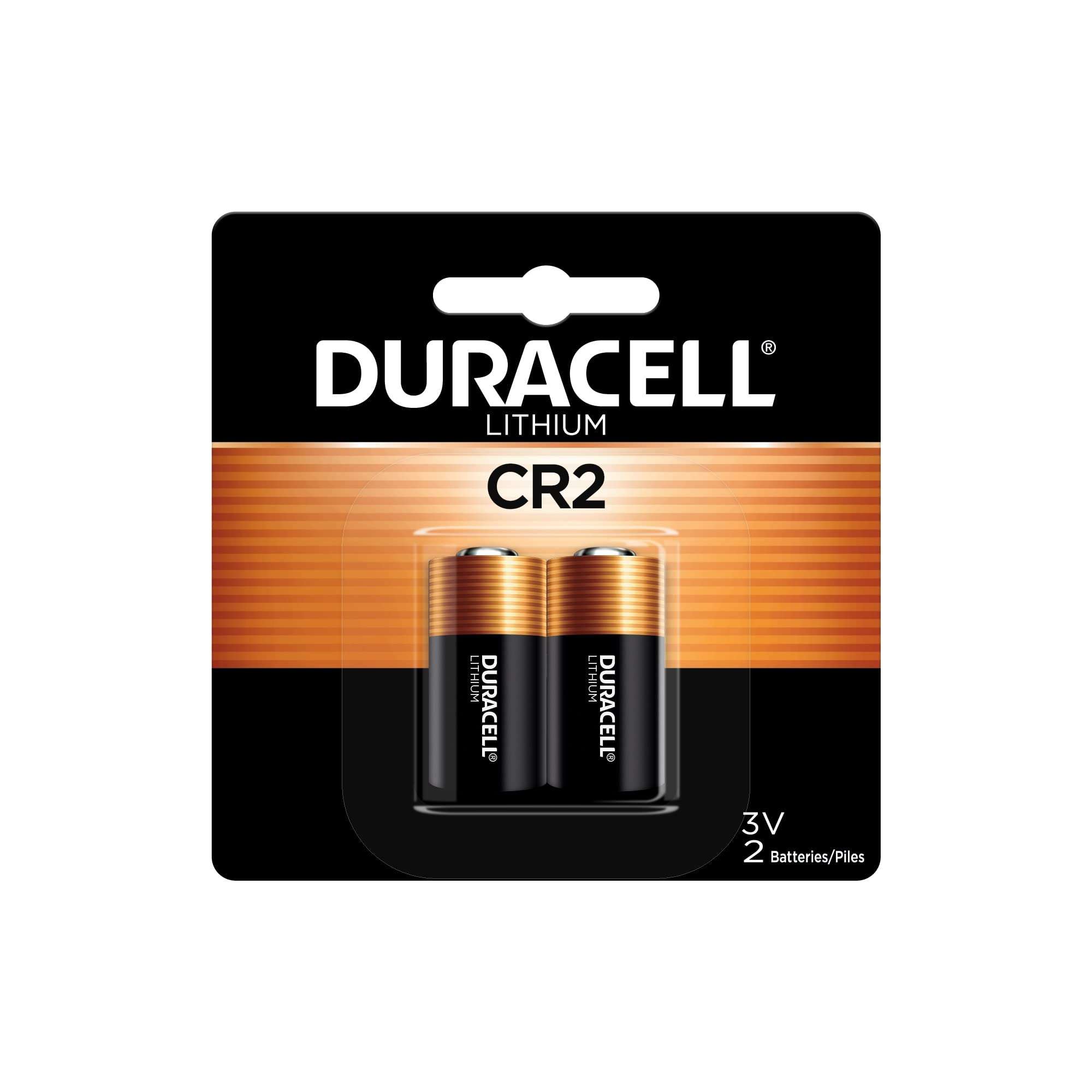 Duracell CR2 3V Lithium Battery, 2 Count (Pack of 1), CR 3 Volt Batteries High Power, Long-Lasting for Video and Photo Cameras, Lighting Equipment, and More - Image 1