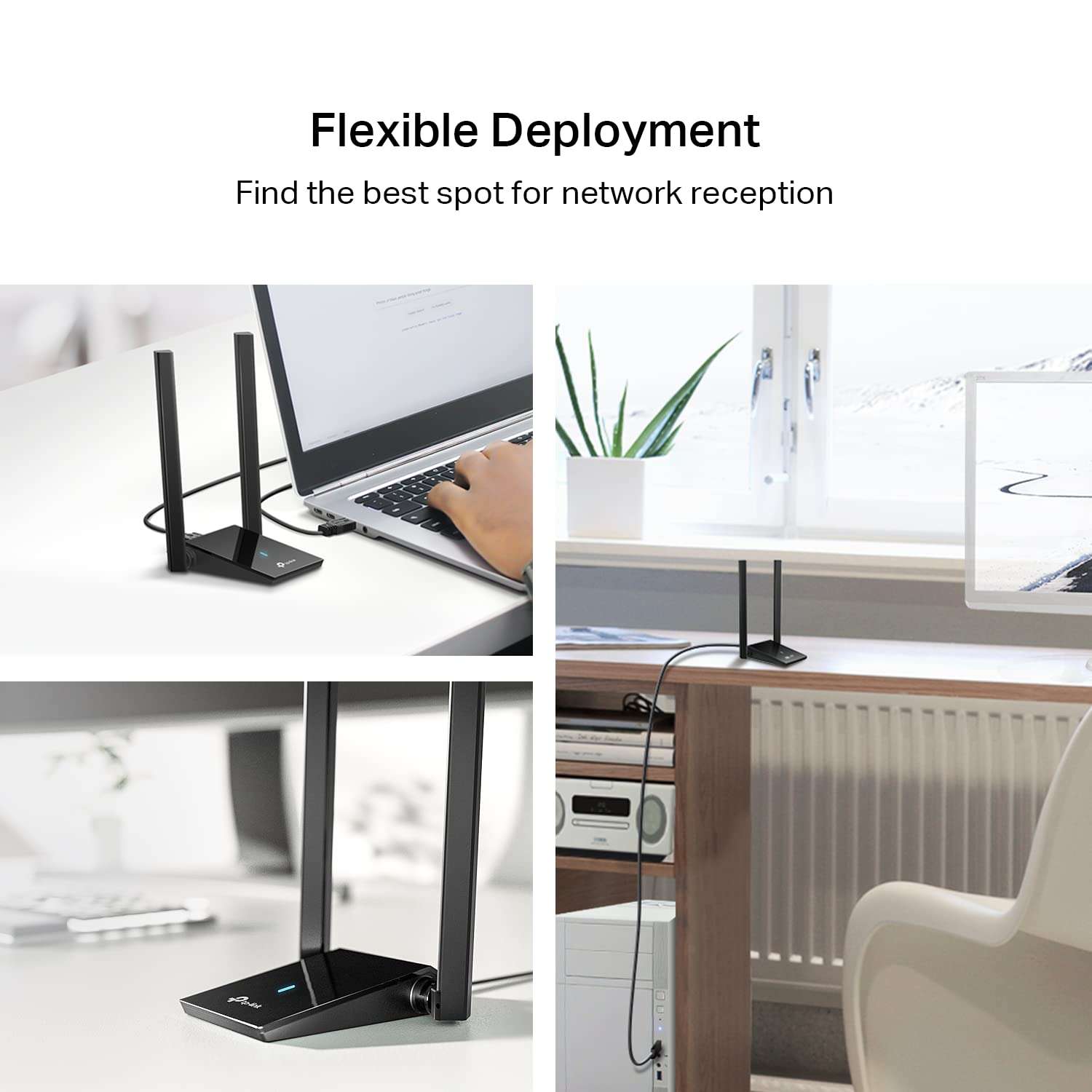 TP-Link WiFi 6 USB Adapter for Desktop PC - (Archer TX20U Plus) AX1800 Wireless Network Adapter with 2.4GHz, 5GHz, High Gain Dual Band 5dBi Antenna, WPA3, Supports Windows 11/10 - Image 8