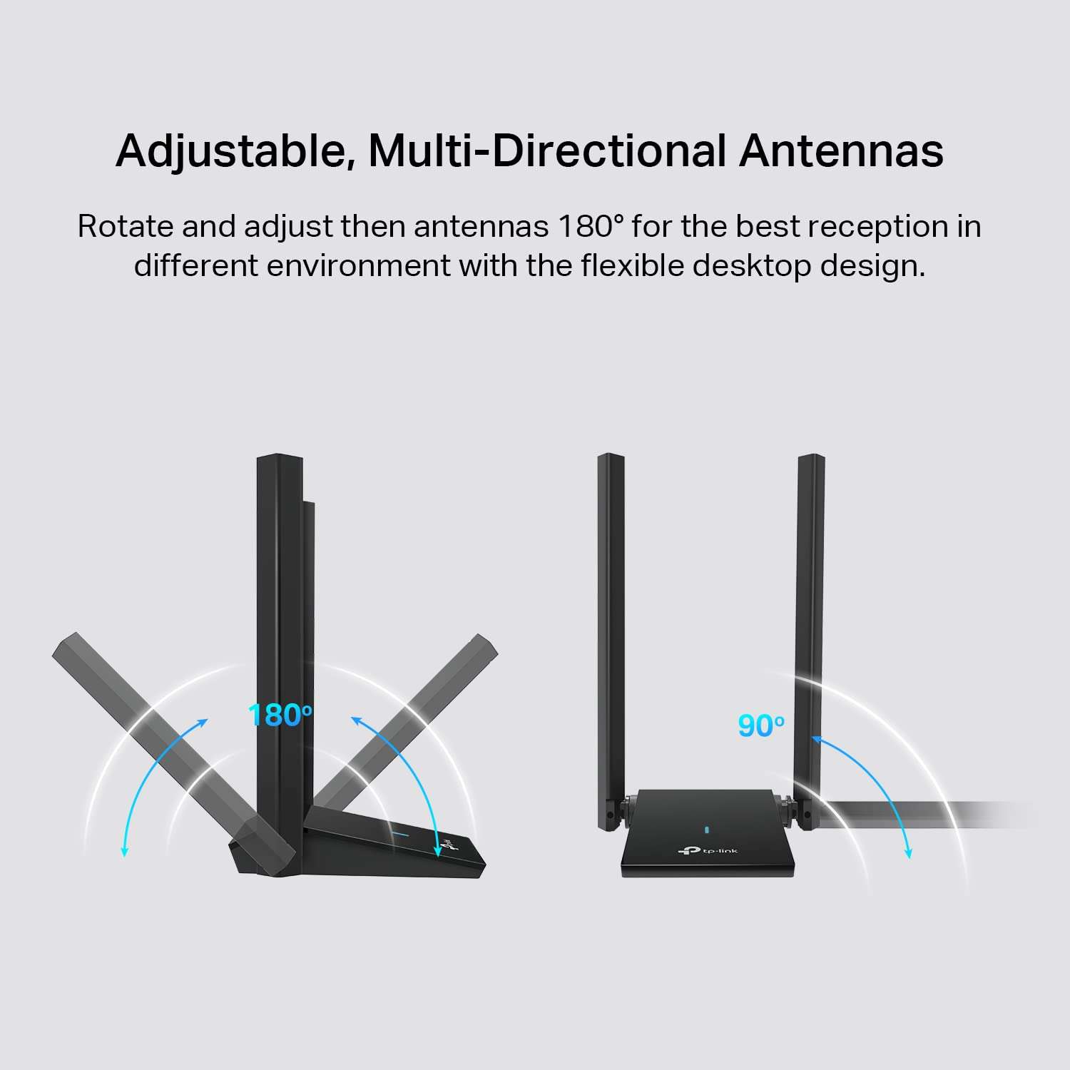 TP-Link WiFi 6 USB Adapter for Desktop PC - (Archer TX20U Plus) AX1800 Wireless Network Adapter with 2.4GHz, 5GHz, High Gain Dual Band 5dBi Antenna, WPA3, Supports Windows 11/10 - Image 7