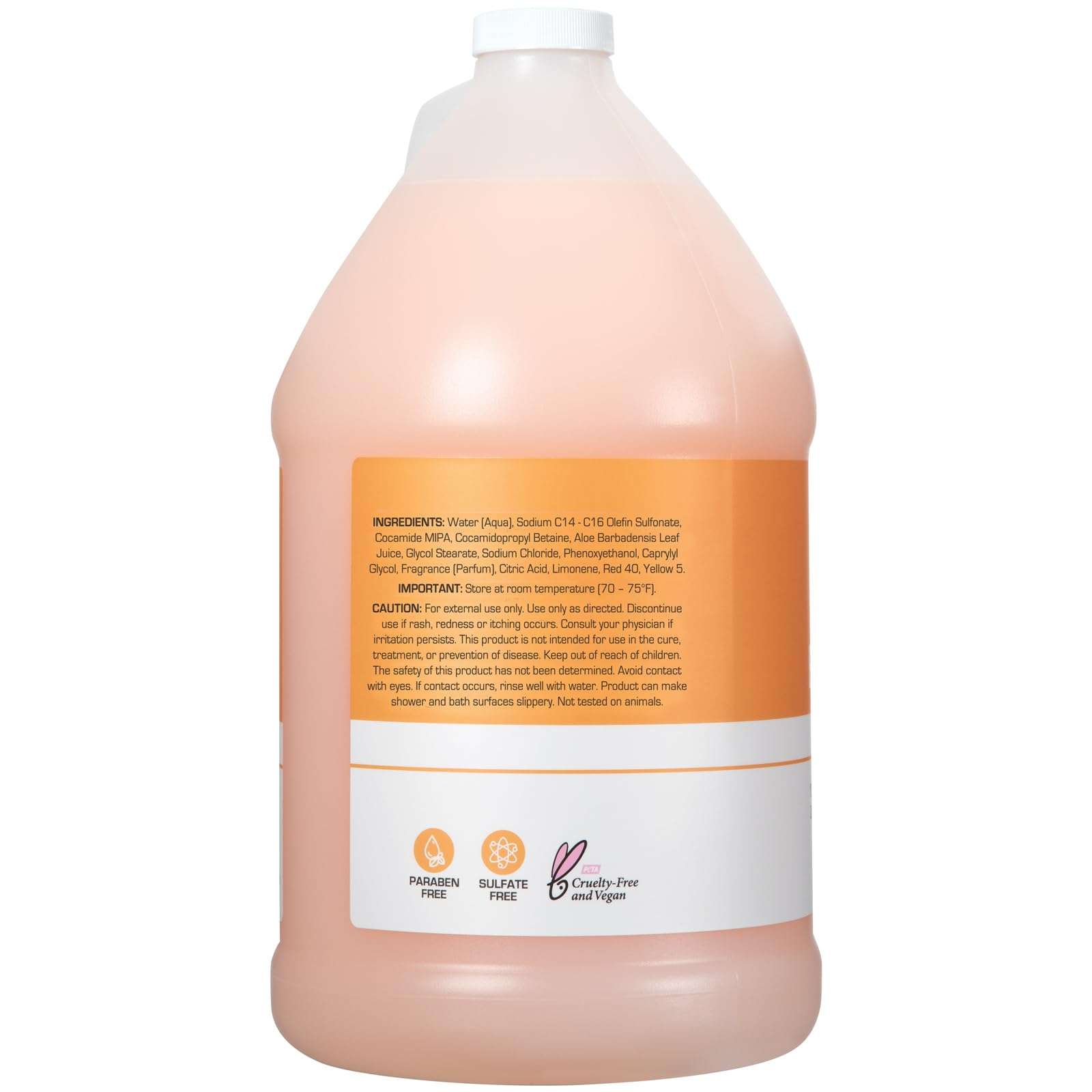 Ginger Lily Farms Club & Fitness Nourishing Body Wash, 100% Vegan & Cruelty-Free, Bath & Shower Gel for Men and Women, Citrus Scent, 1 Gallon (128 fl. oz.) Refill - Image 3
