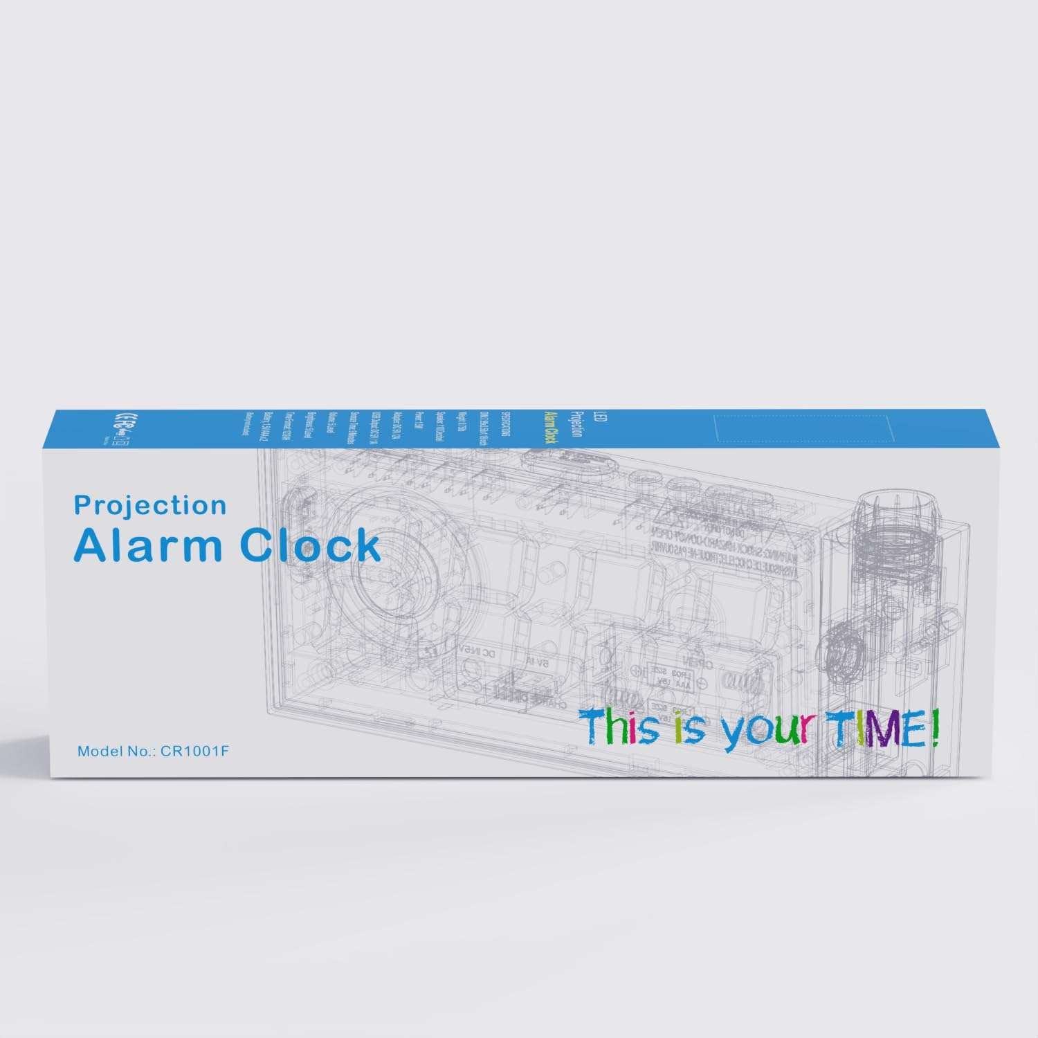 Digital Projection Alarm Clocks for Bedrooms - Large LED Display, 180° Rotatable Projector, 5-Level Dimmer,USB Charger,Battery Backup,Loud Dual Alarms for Kids Elderly,Heavy Sleepers,Snooze,12/24H,DST - Image 10