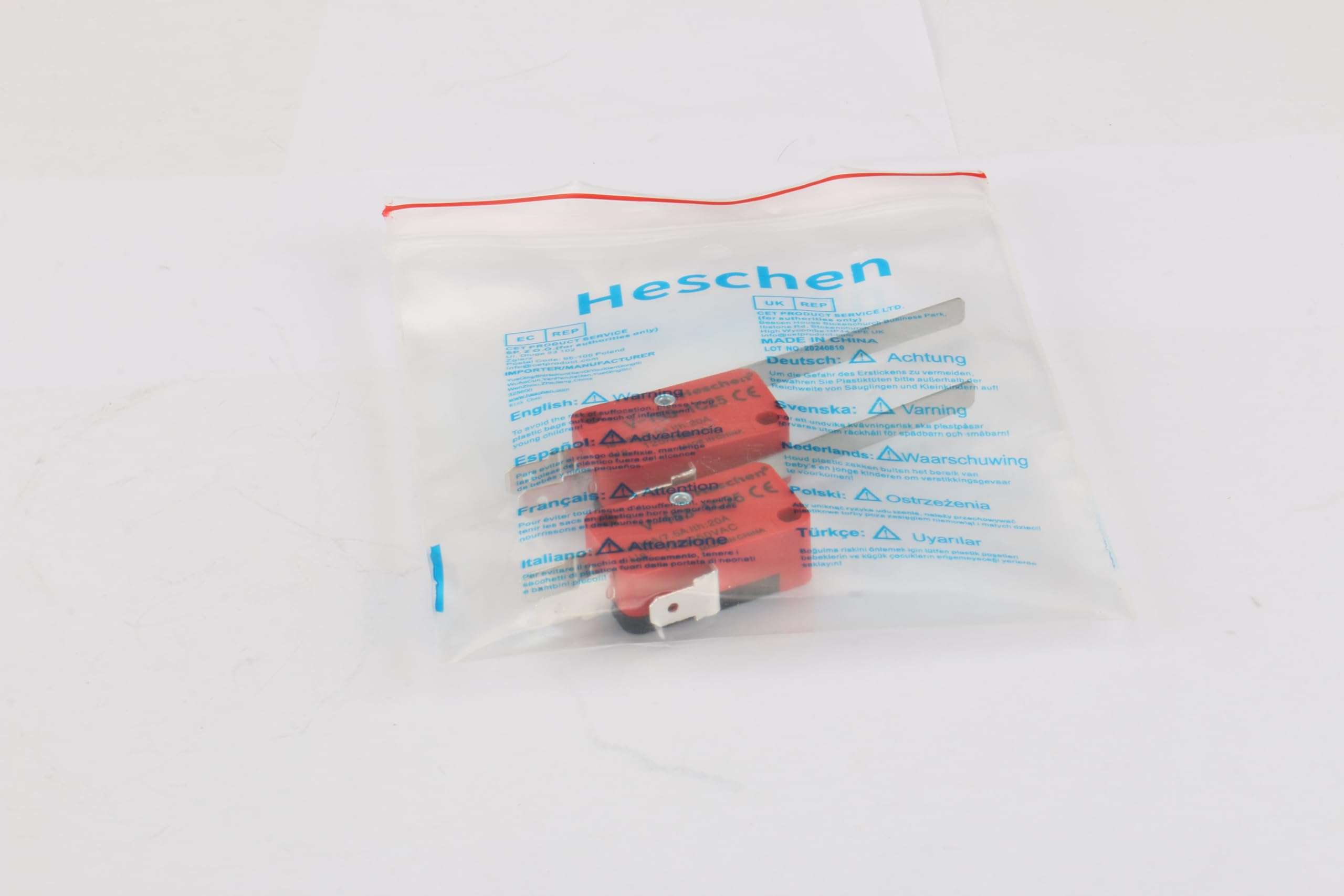 Heschen Micro Switch, V-153-1C25, SPDT, Long Hinge Lever, 20A 250VAC, 2 Pack - Image 14