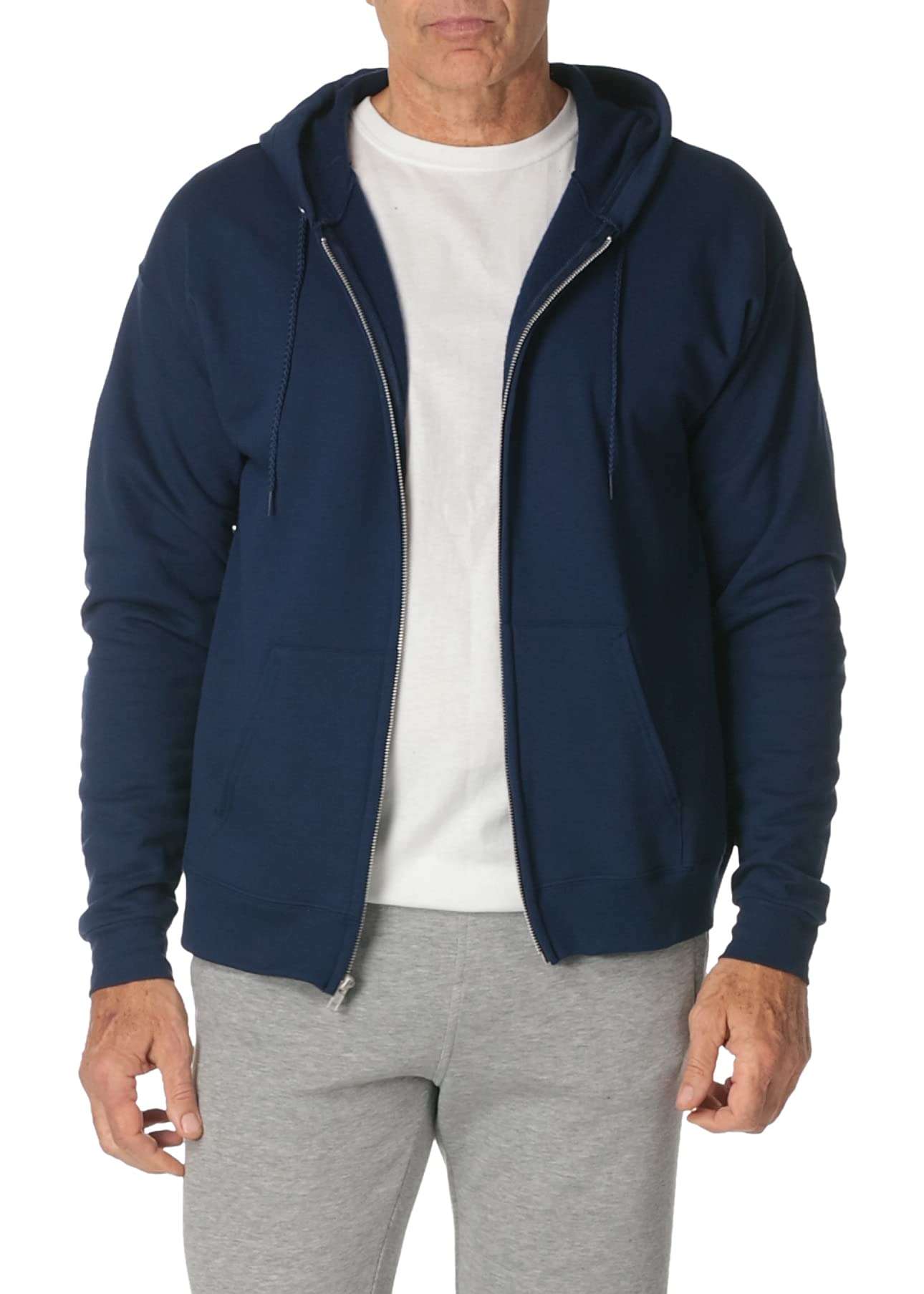 Hanes, Ecosmart Fleece Full-zip Hoodie for Men, Hooded Sweatshirt - Image 2