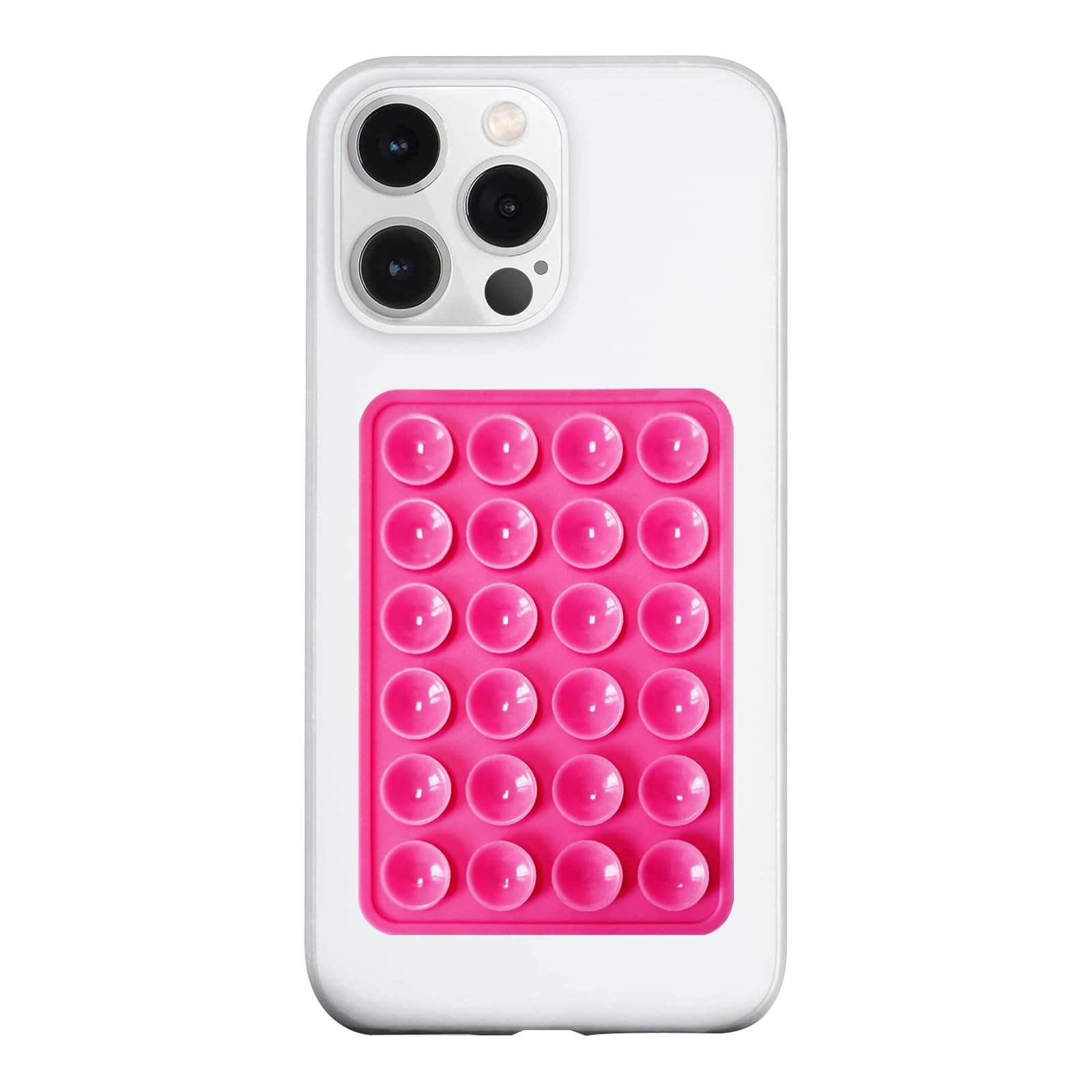 LvShuLiangPin Anteel Silicone Suction Phone Case Mount, Silicon Adhesive Phone Accessory for Smartphones, Hands-Free Mirror Shower Phone Holder for Selfies, Tiktok Videos (Rose) - Image 1
