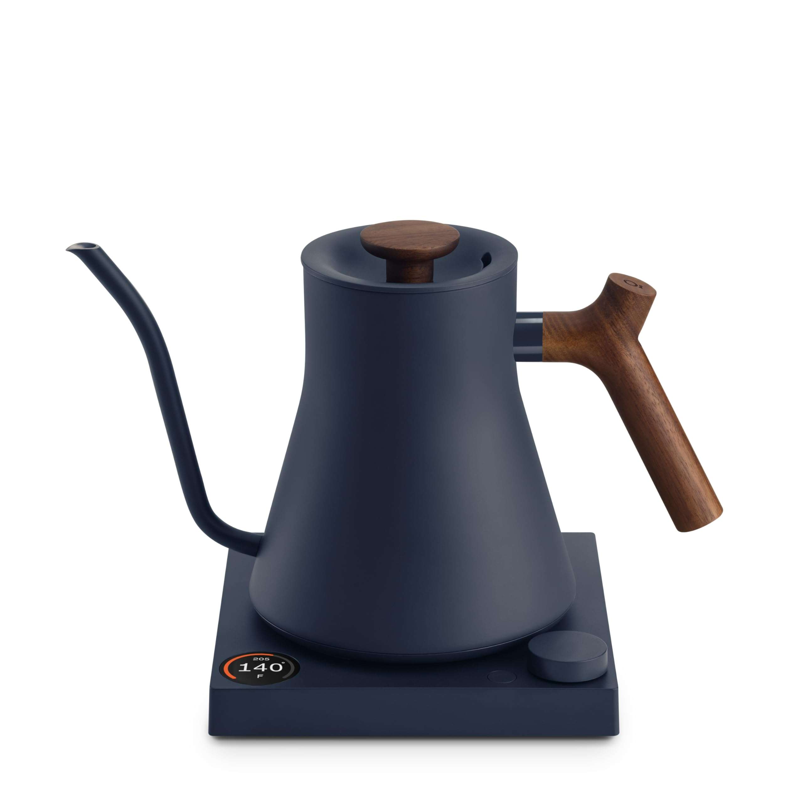 Fellow Stagg EKG Pro Electric Gooseneck Kettle - Pour-Over Coffee and Tea, Quick Heating, Precise Temperature Control, Scheduling, Built-in Brew Timer, Stone Blue with Walnut Wood Handle, 0.9 Liter - Image 1