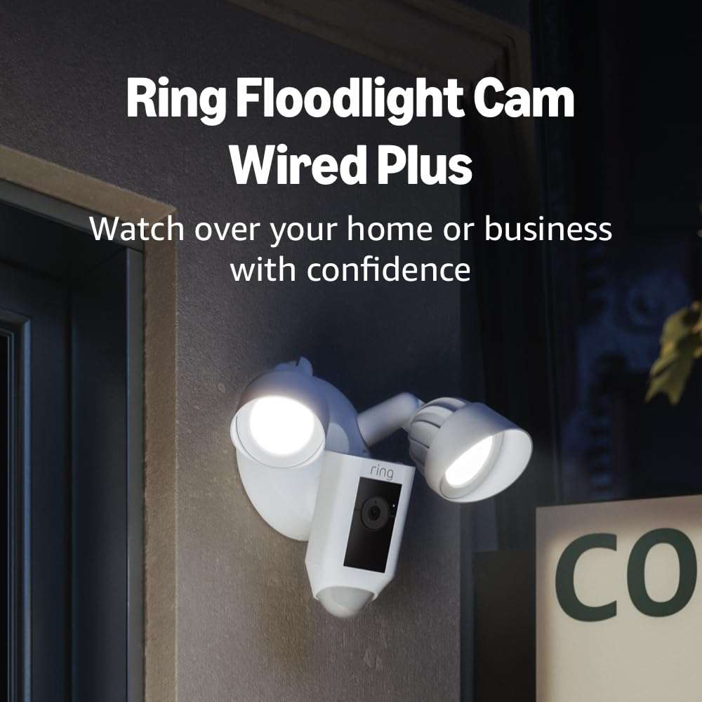 Ring Floodlight Cam Wired Plus — Outdoor home or business security with motion-activated 1080p HD video and floodlights, (2021 release) White - Image 8