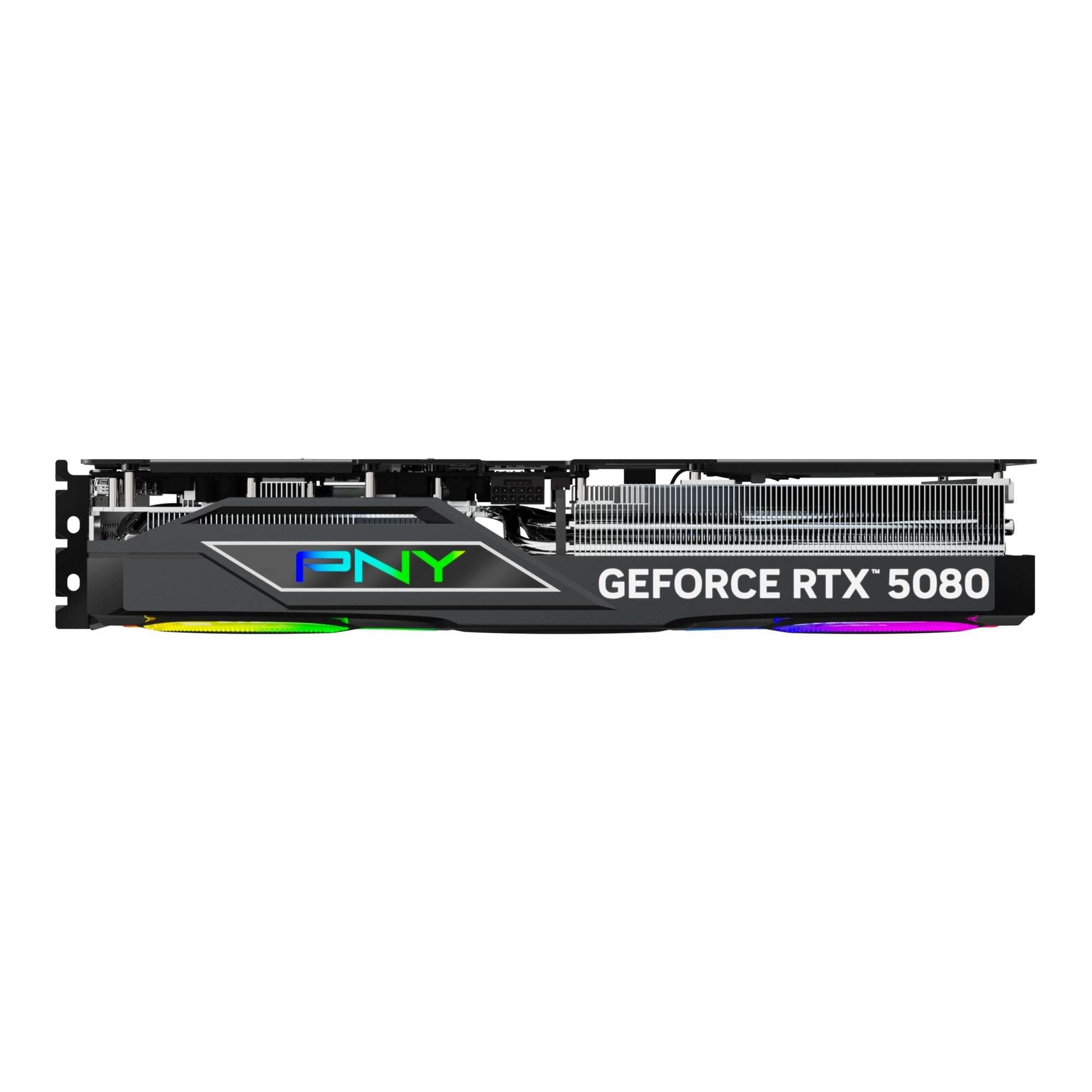 PNY NVIDIA GeForce RTX™ 5080 Epic-X™ ARGB OC Triple Fan, Graphics Card (16GB GDDR7, 256-bit, Boost Speed: 2775 MHz, PCIe® 5.0, HDMI®/DP 2.1, 2.99-Slot, NVIDIA Blackwell Architecture, DLSS 4) - Image 11