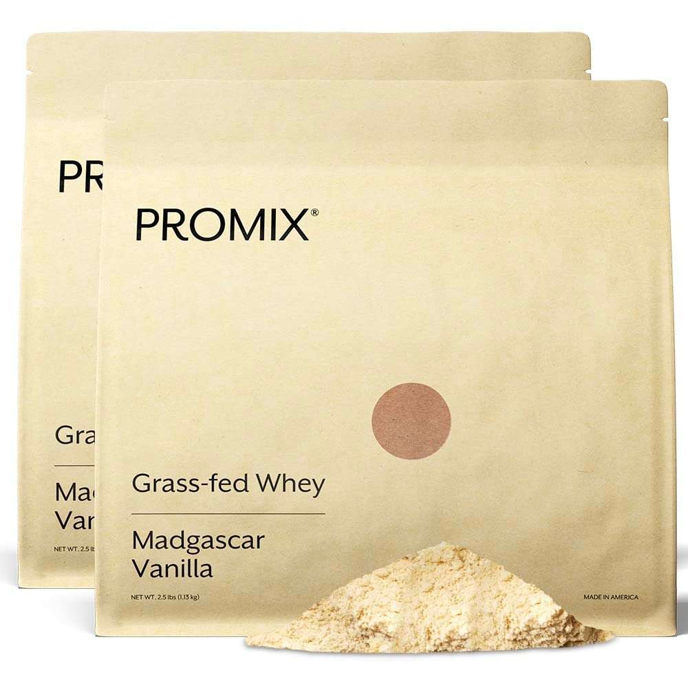 ProMix Nutrition Whey Protein Powder, Vanilla - Grass-Fed & 100% All Natural - ­Post Workout Fitness & Nutrition Shakes, Smoothies, Baking & Cooking Recipes - 2.5 Pound (Pack of 2) - Image 1