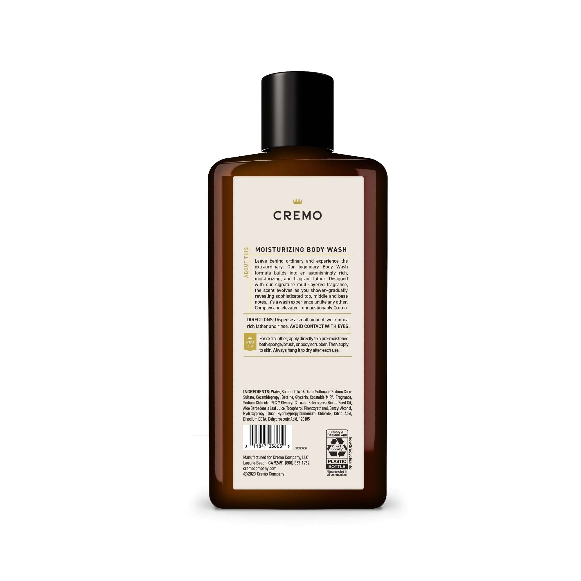 Cremo Body Wash Men, Notes of Italian Bergamot, Neroli Blossom, and Fresh Vetiver, Rich-Lathering Italian Bergamot, 16 Fl Oz - Image 7